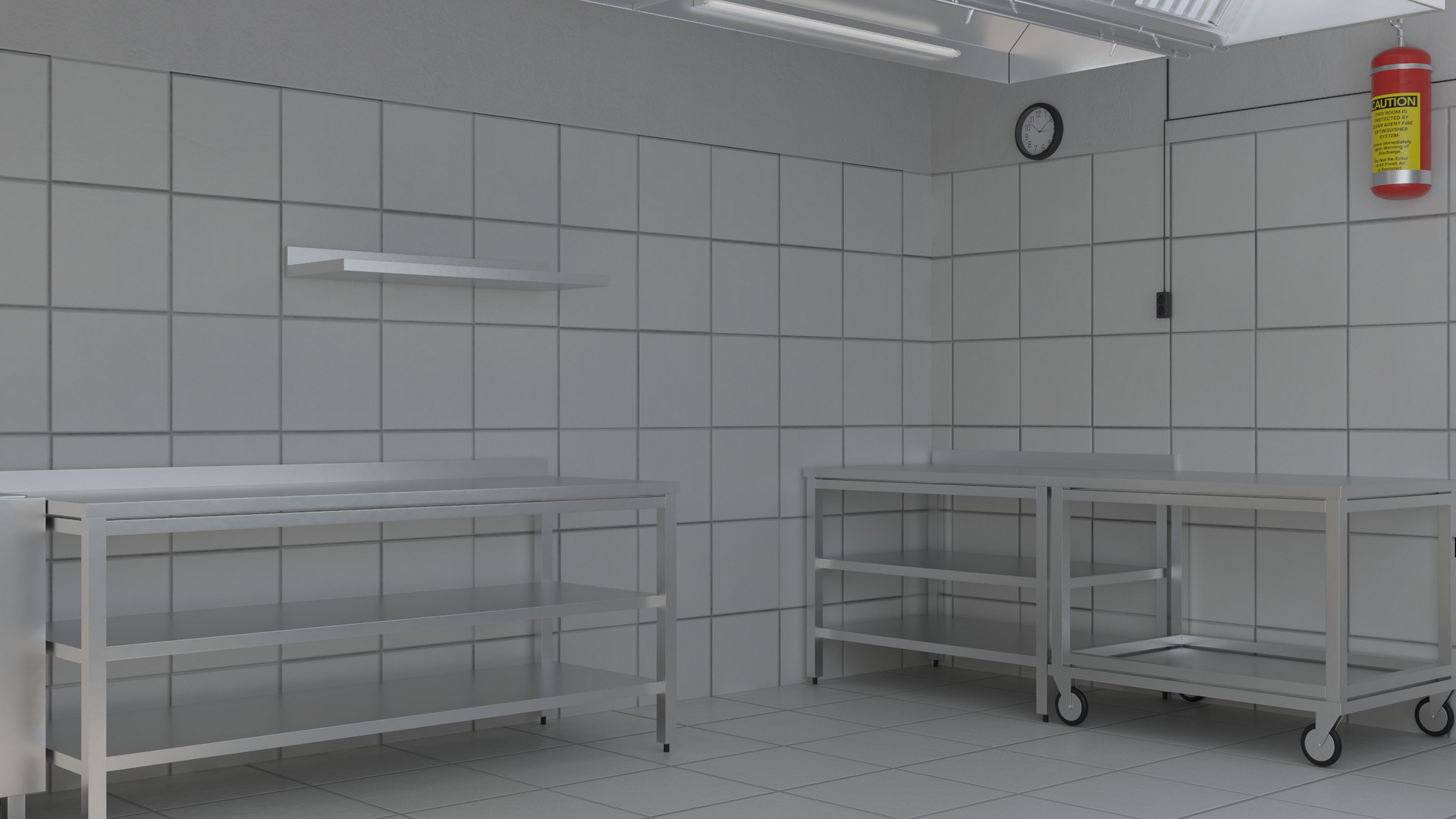 Commercial Kitchen Empty 3D model