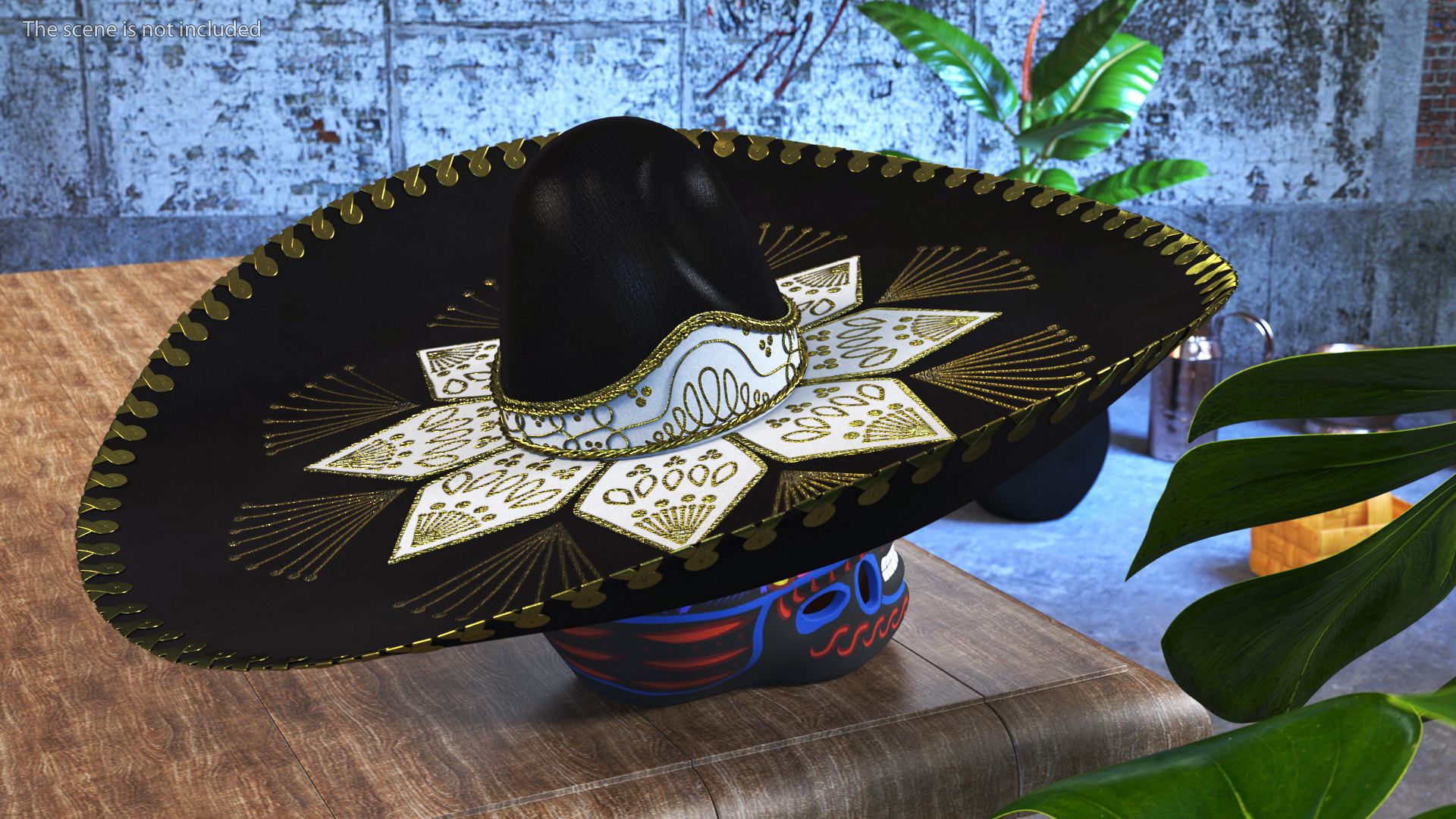 Dark Mariachi Skull 3D model