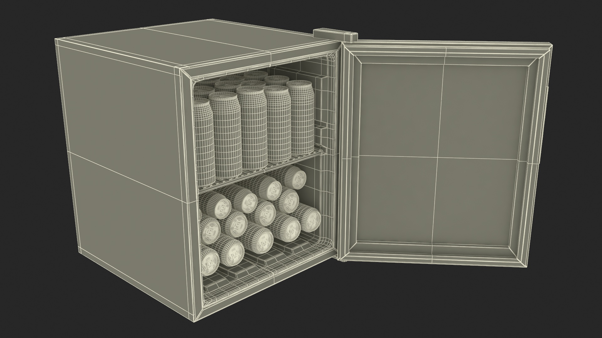 3D model Mini Cooler with Beverage Cans