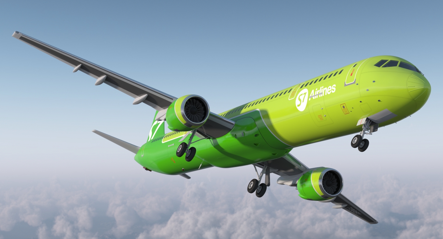 MC 21 S7 Airlines Rigged 3D model