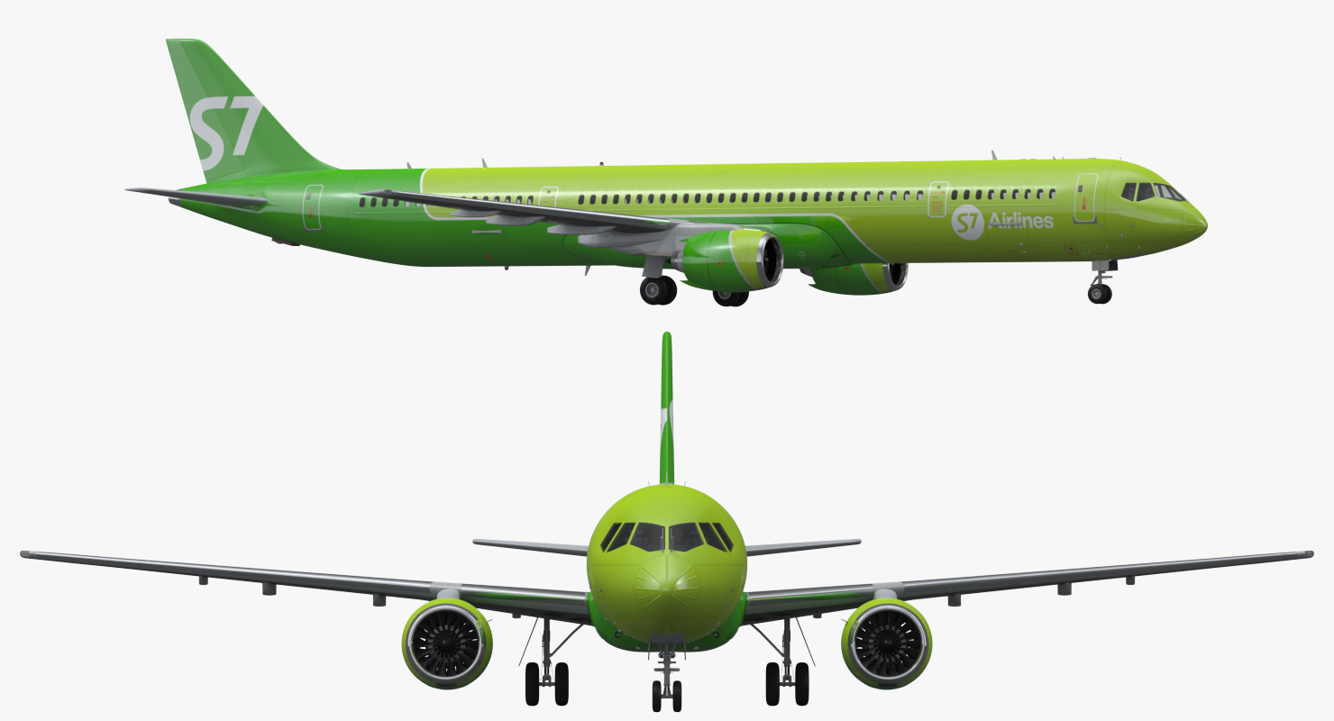 MC 21 S7 Airlines Rigged 3D model