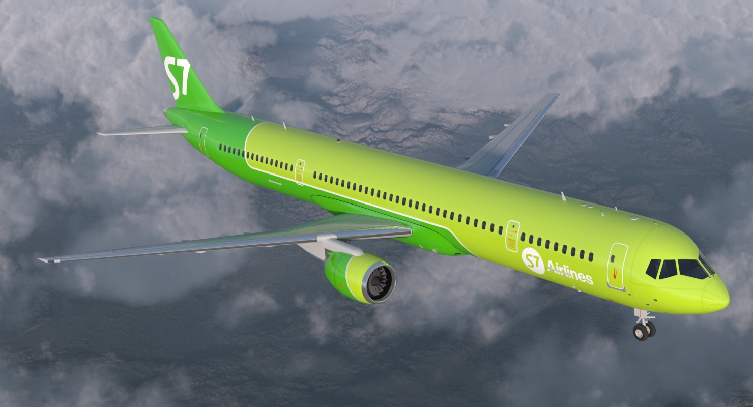 MC 21 S7 Airlines Rigged 3D model