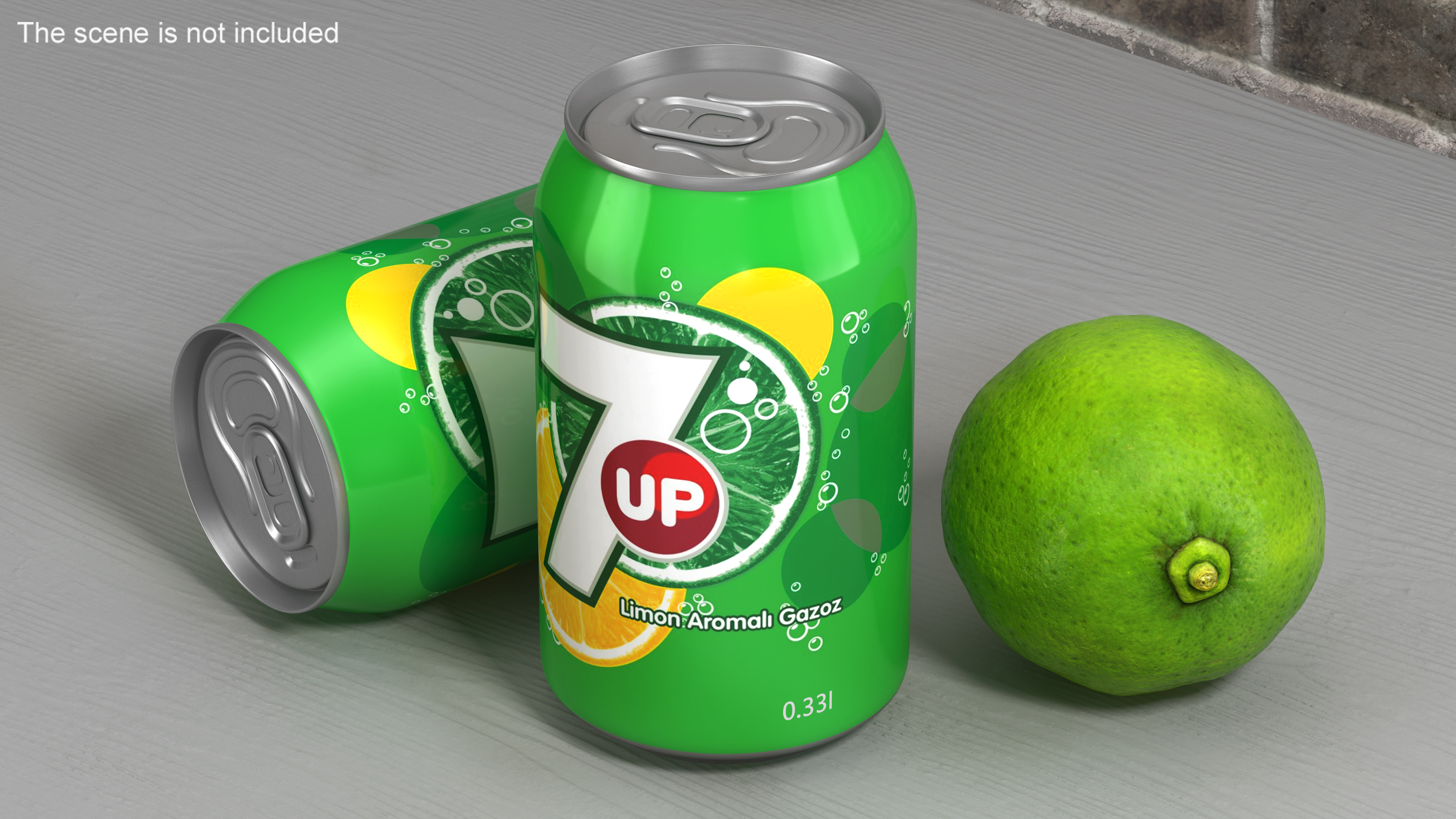 Soft Drink 7UP 033l 3D model