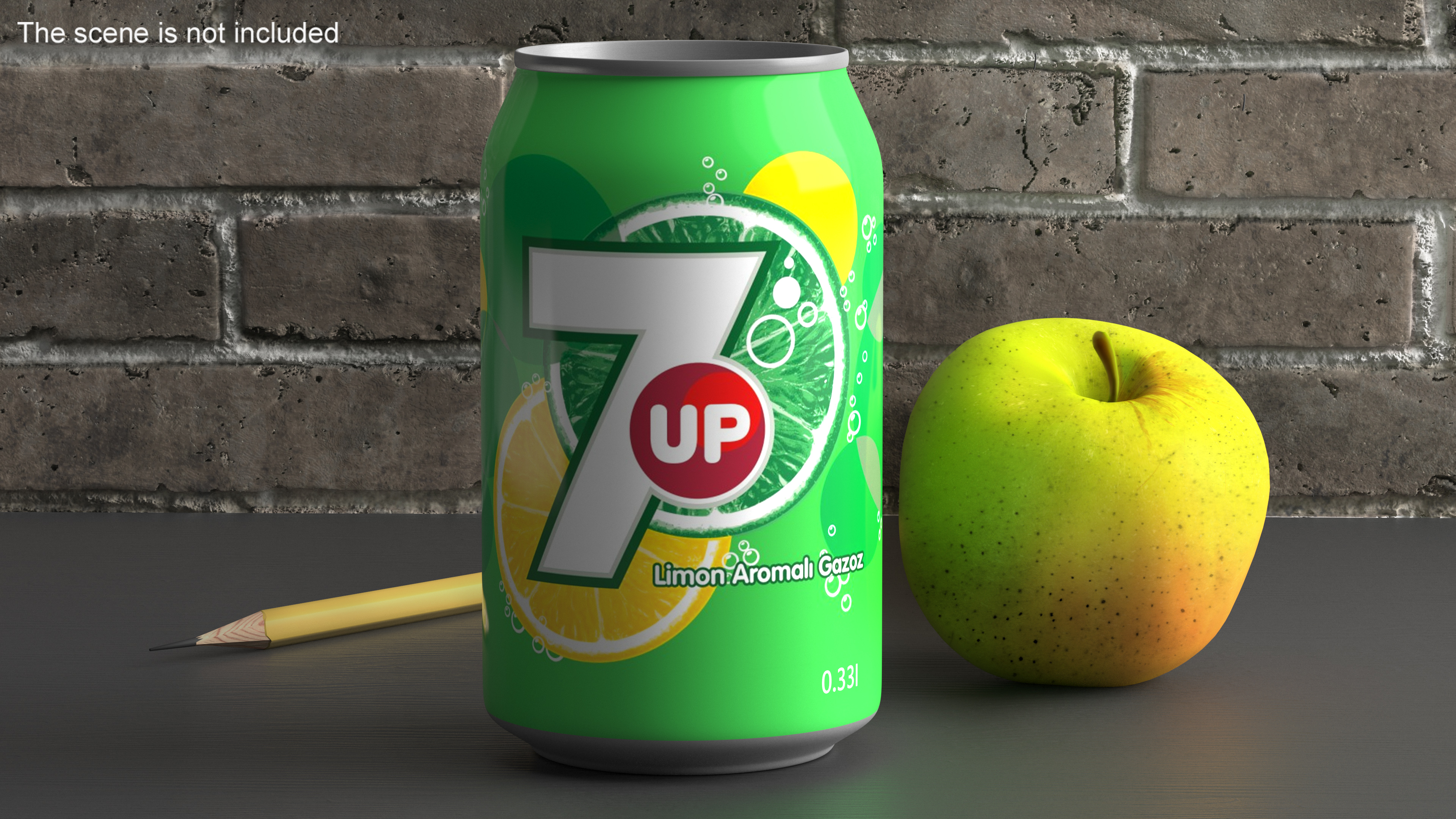 Soft Drink 7UP 033l 3D model