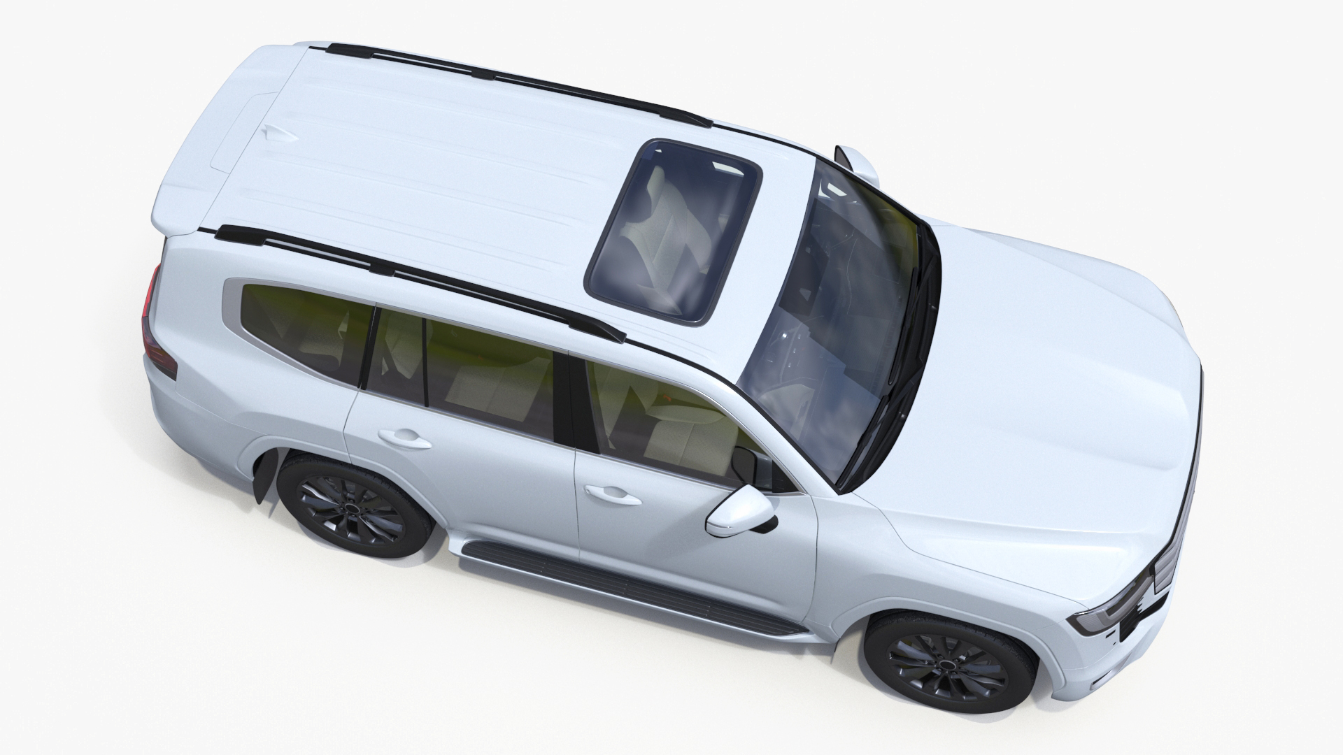 White SUV 3D model