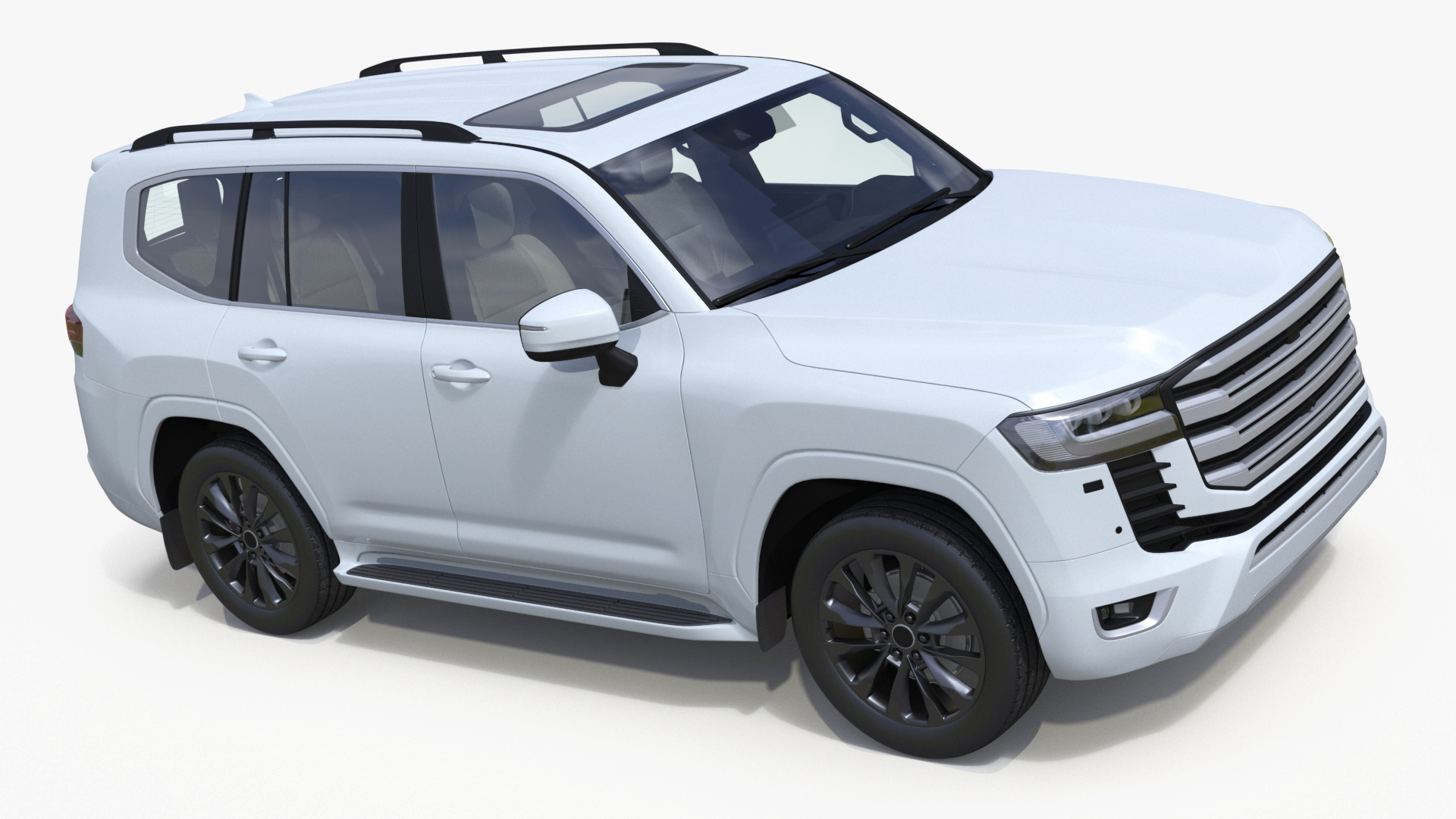 White SUV 3D model