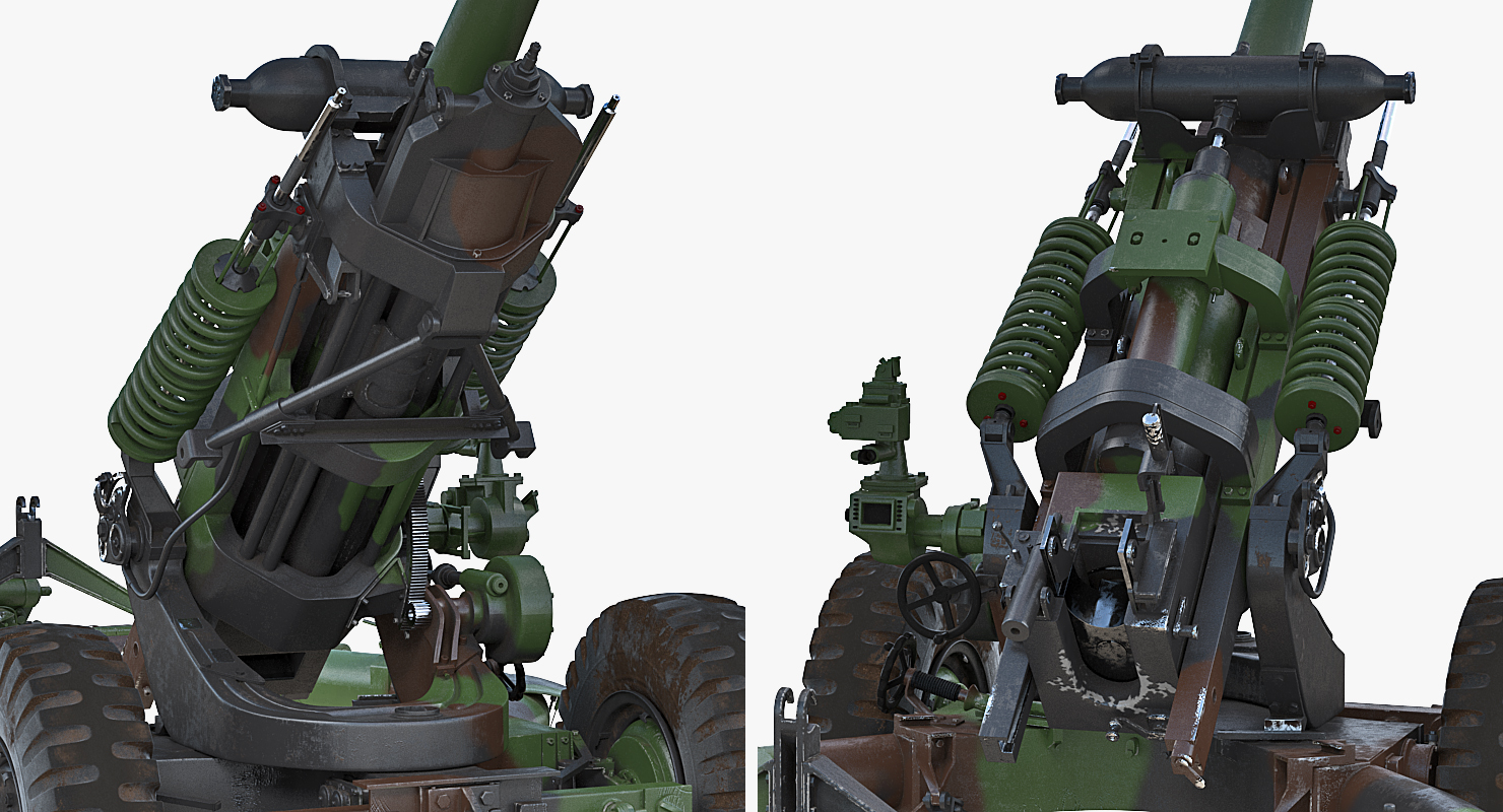 Field Artillery M119A1 Howitzer Battle Position 3D