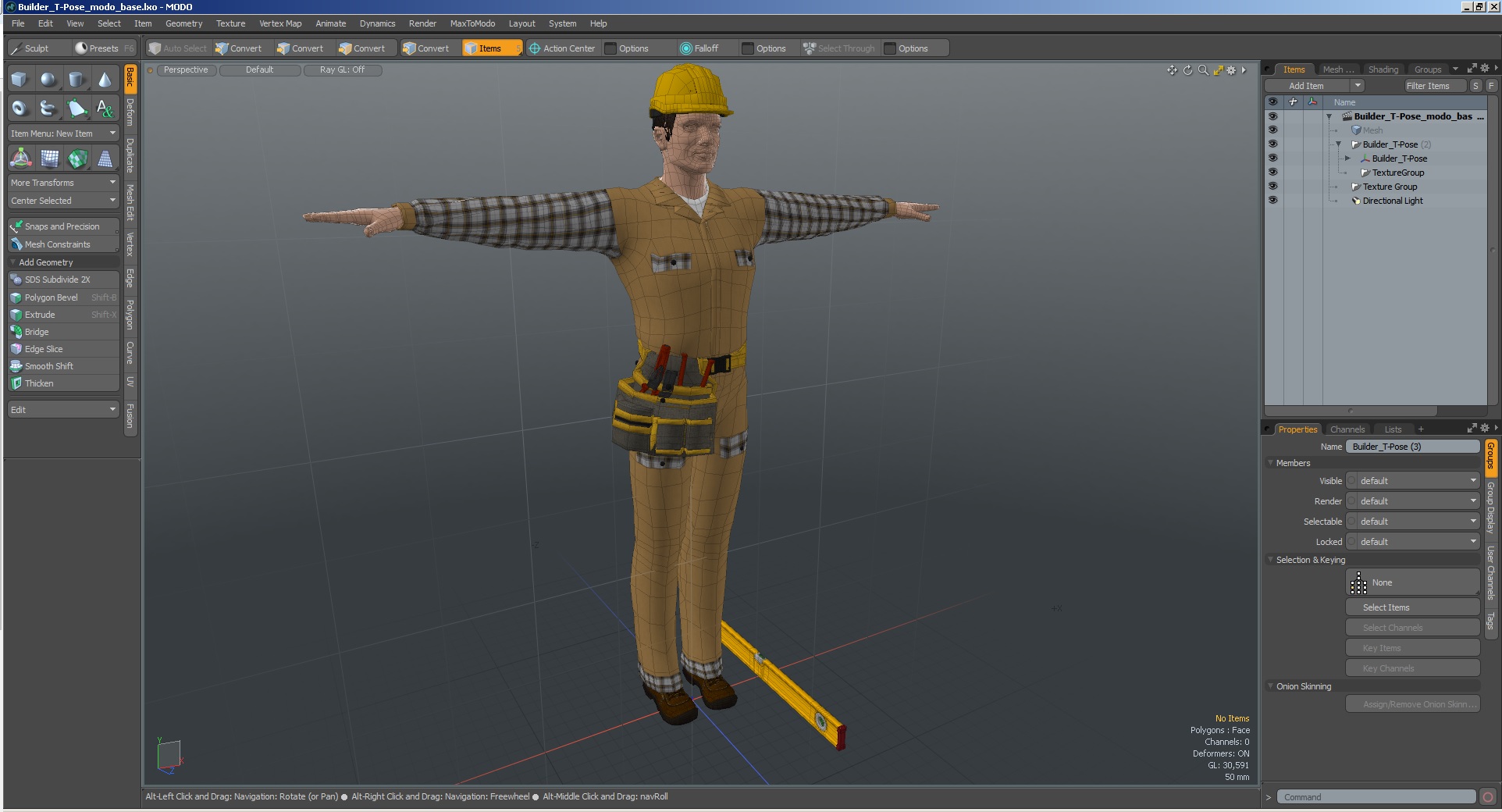 Builder T-Pose 3D model