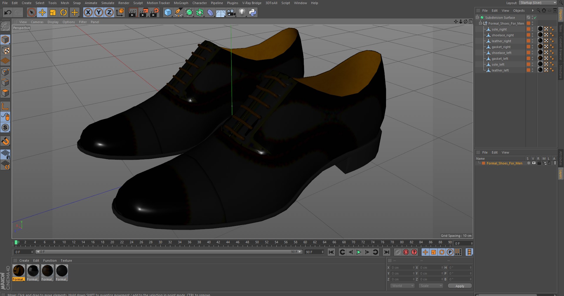 3D model Formal Shoes For Men