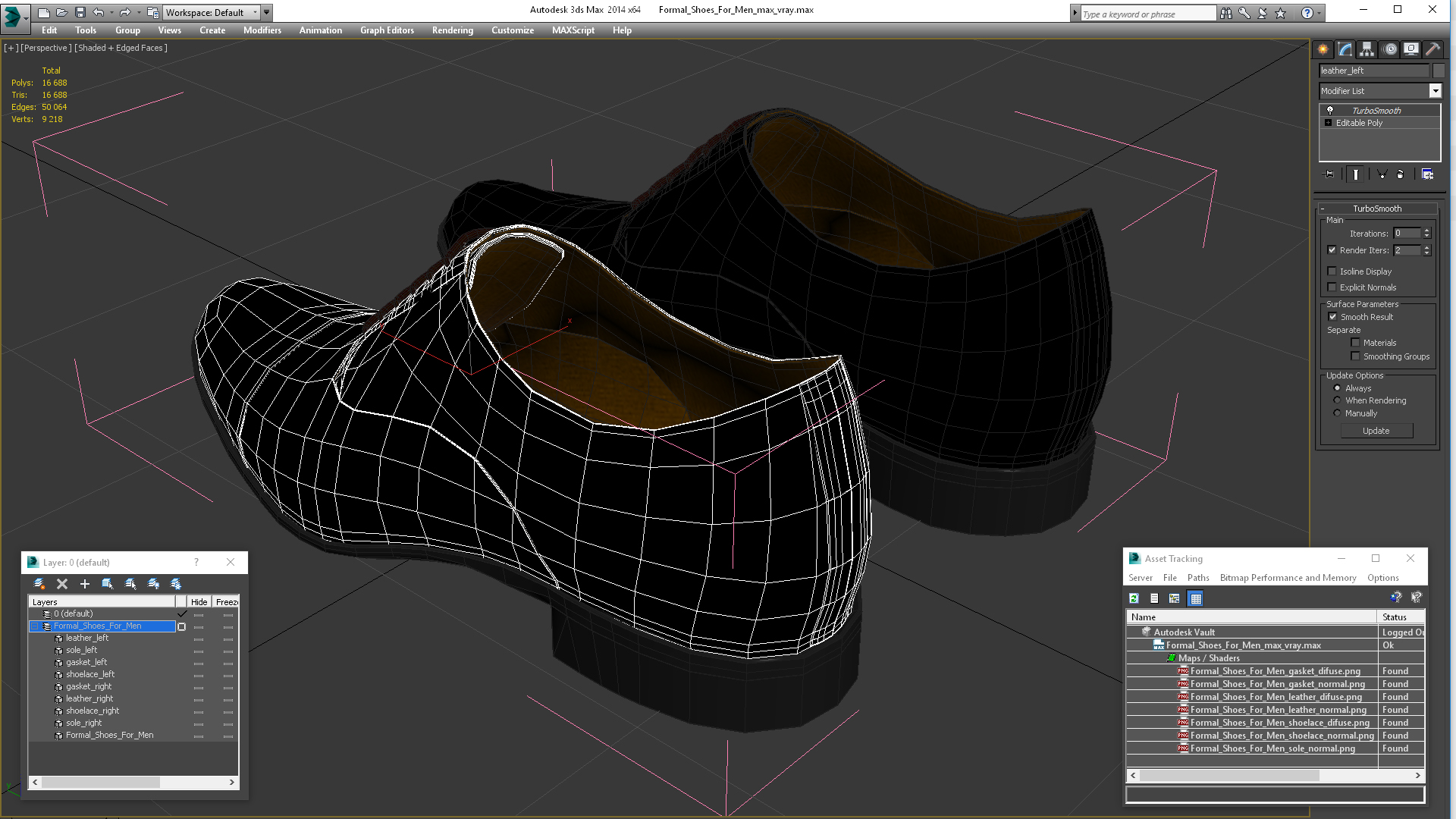 3D model Formal Shoes For Men