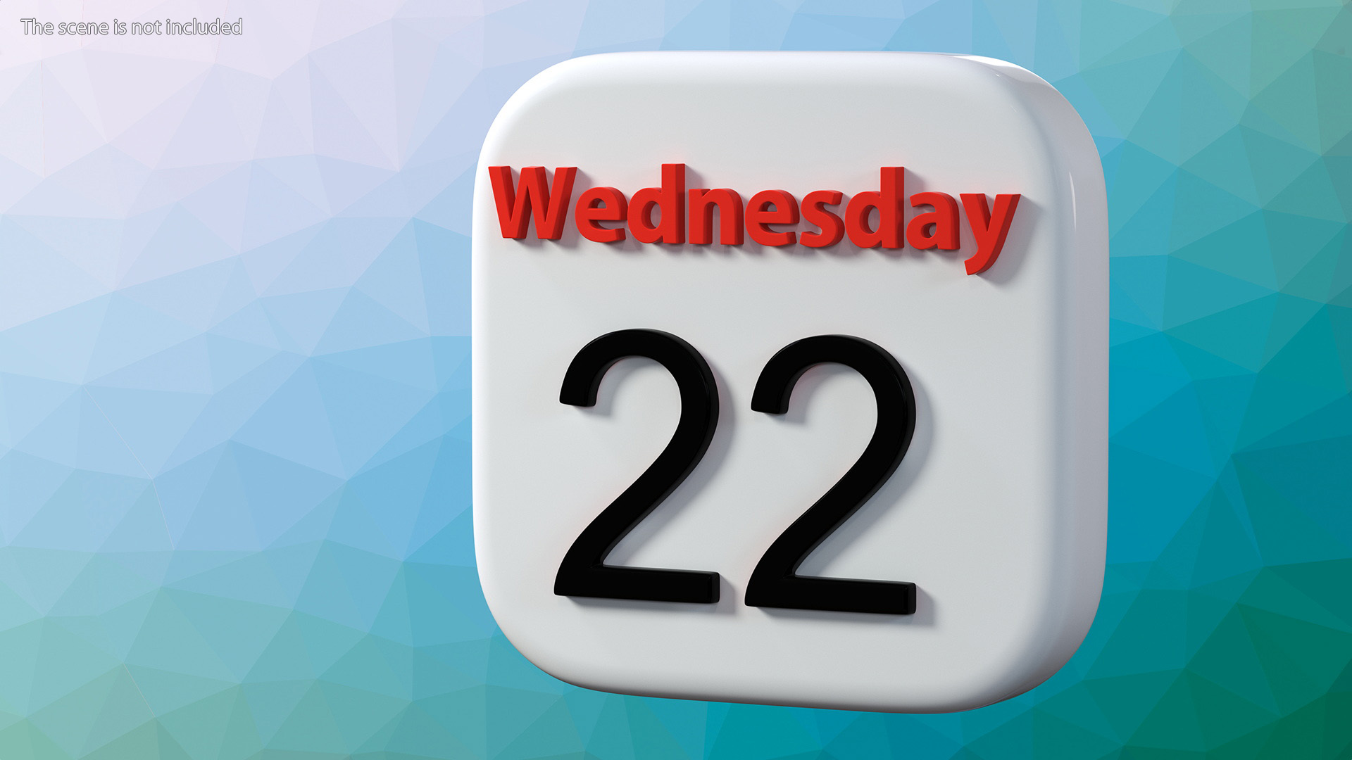 iPhone iOS Calendar Icon 3D model