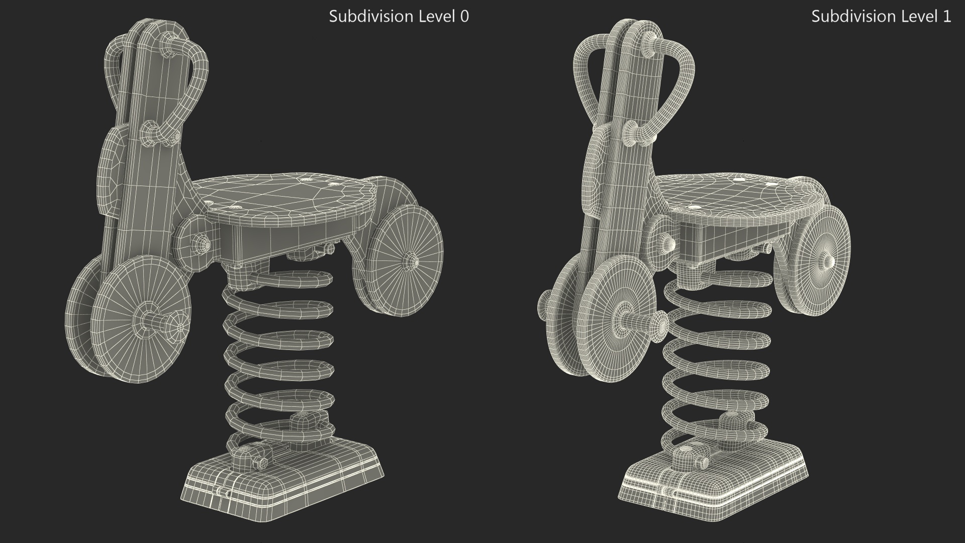 Playground Motorbike Springer 3D model