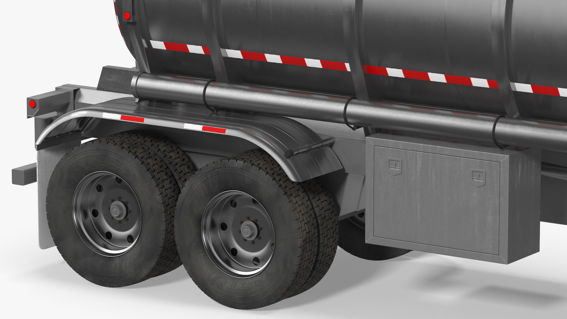 3D Kenworth Truck with Tanker Trailer Rigged