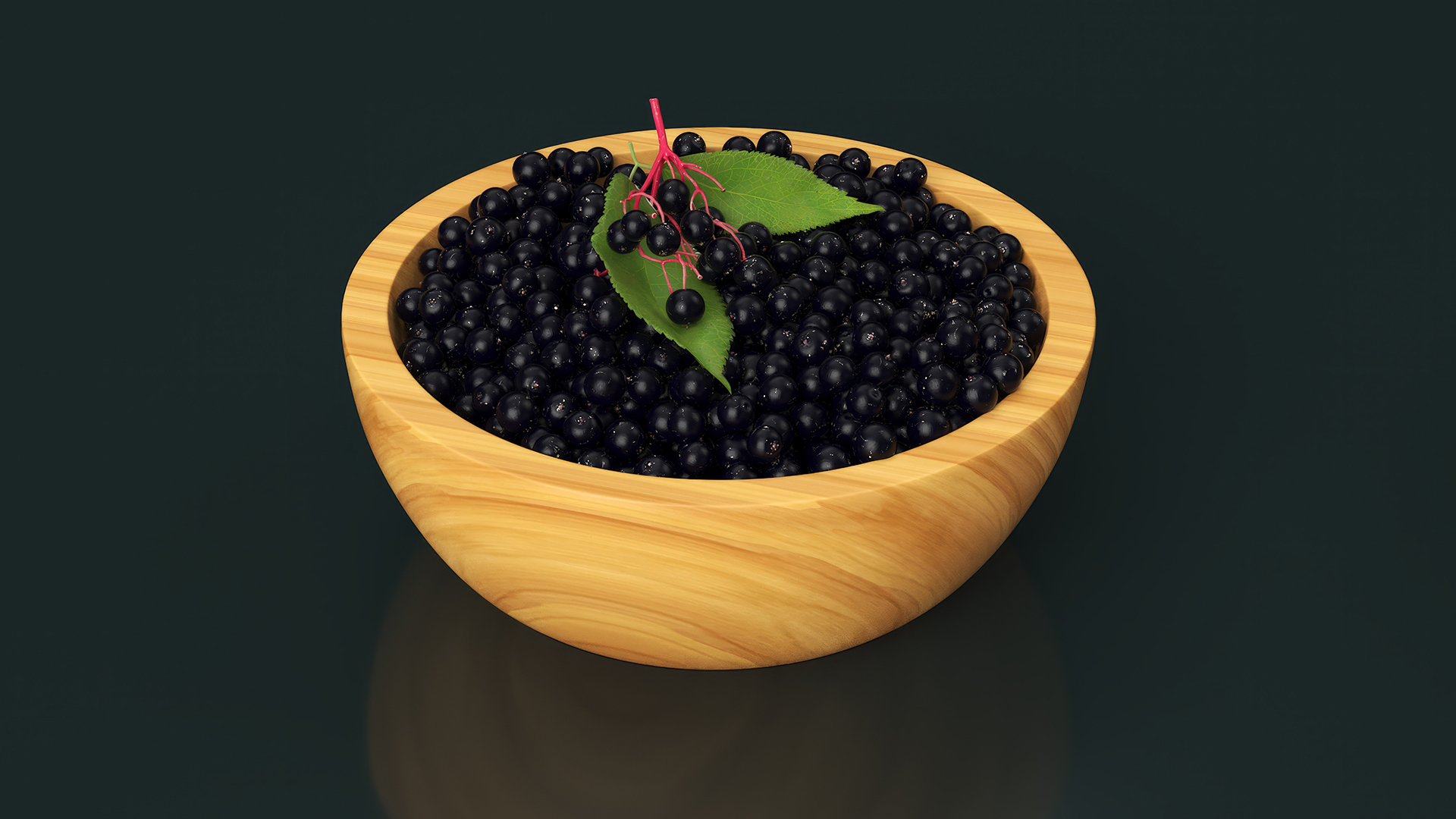 3D Bowl of Elderberry model