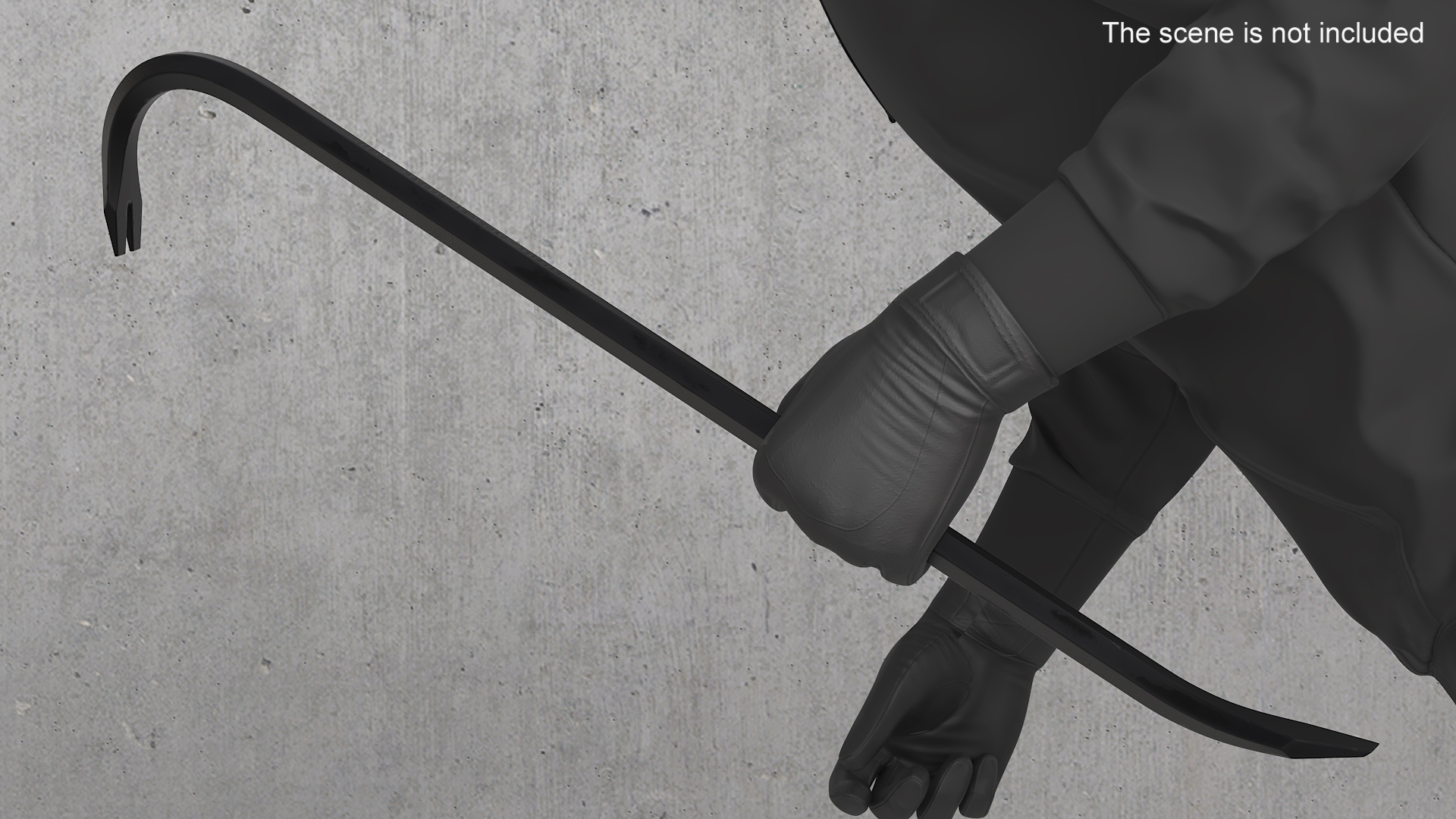 Crowbar Black Metal 3D model