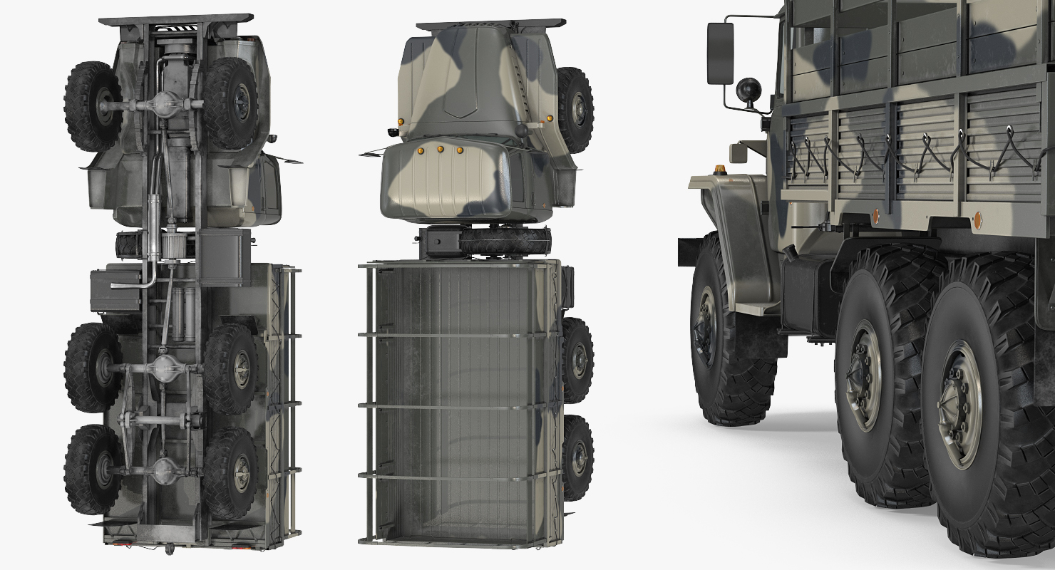 Military Truck URAL 4320 3D model