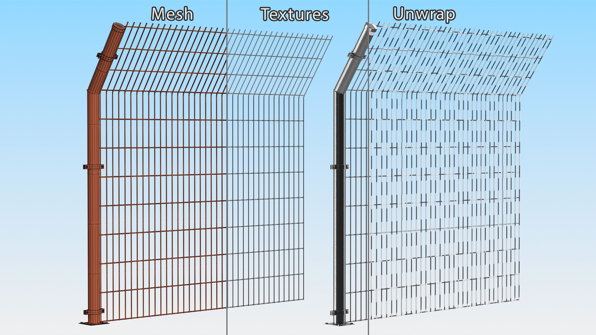 3D model Mesh Fence