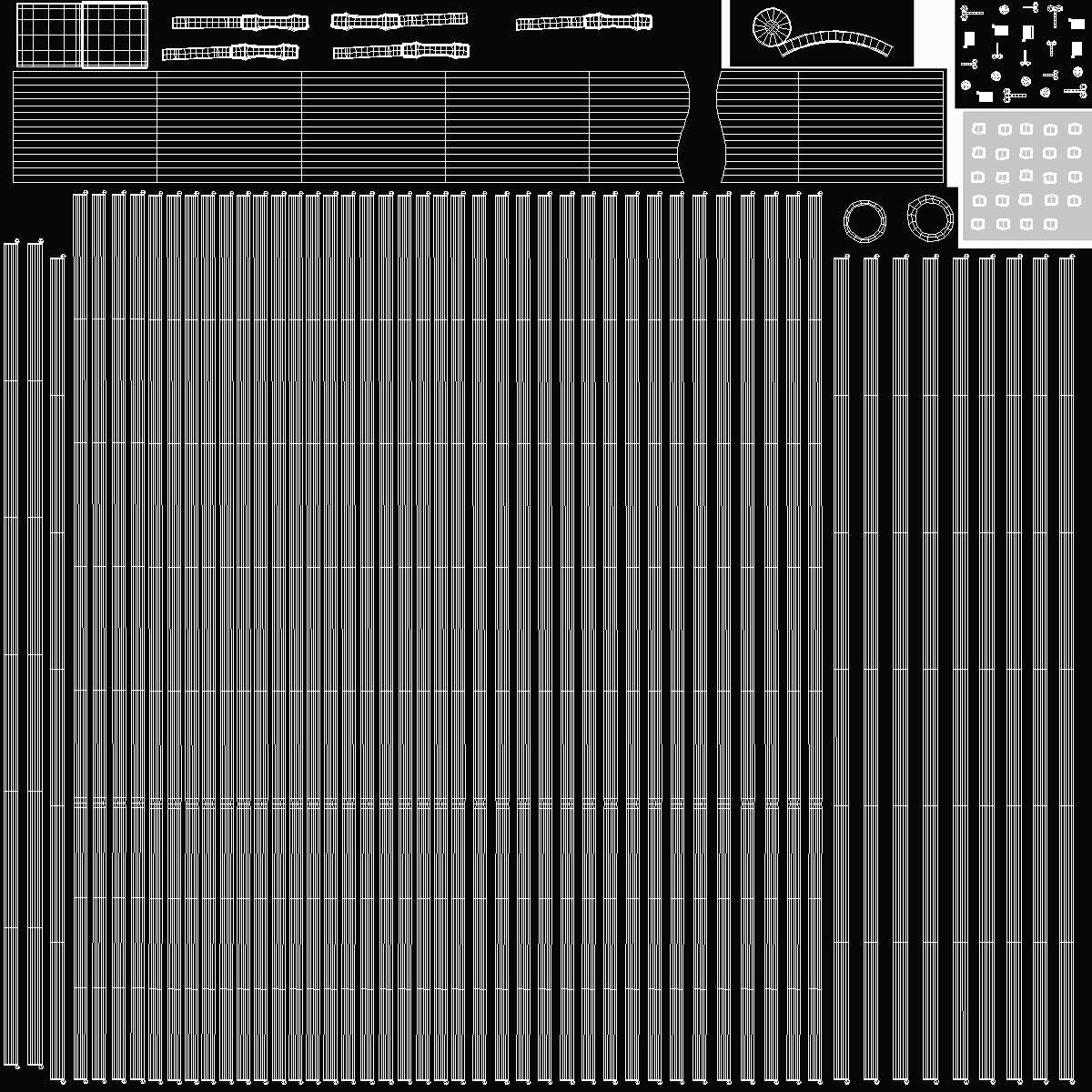 3D model Mesh Fence