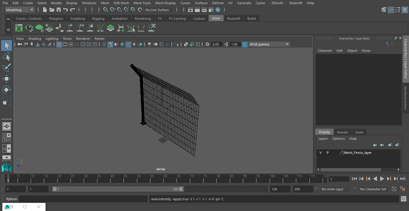 3D model Mesh Fence