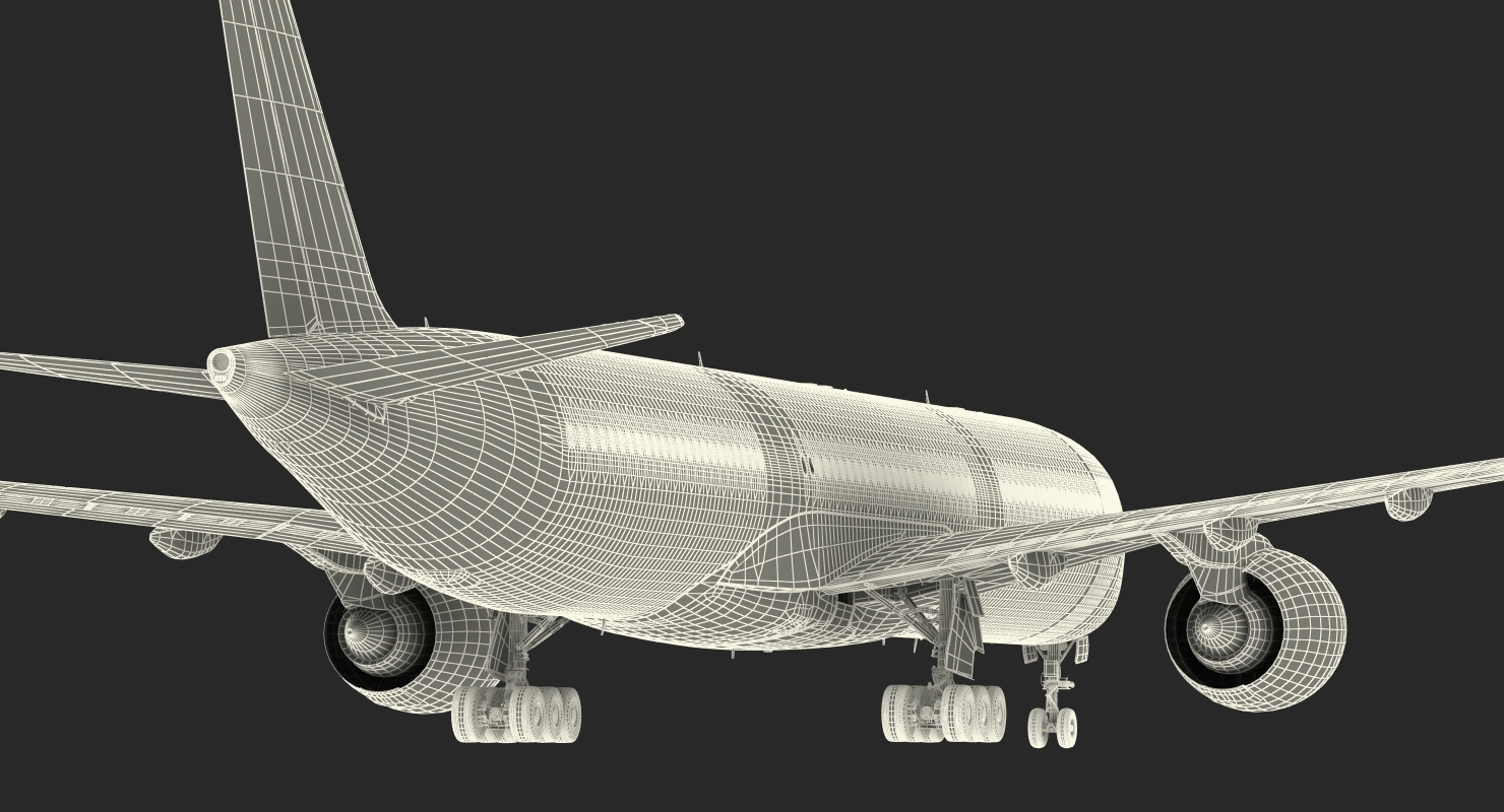 3D Airbus A350 1000 Lufthansa Rigged model