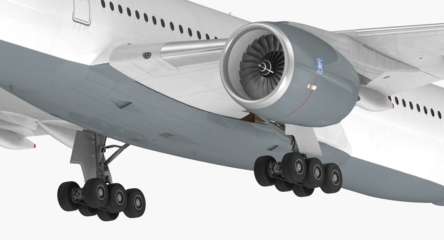 3D Airbus A350 1000 Lufthansa Rigged model