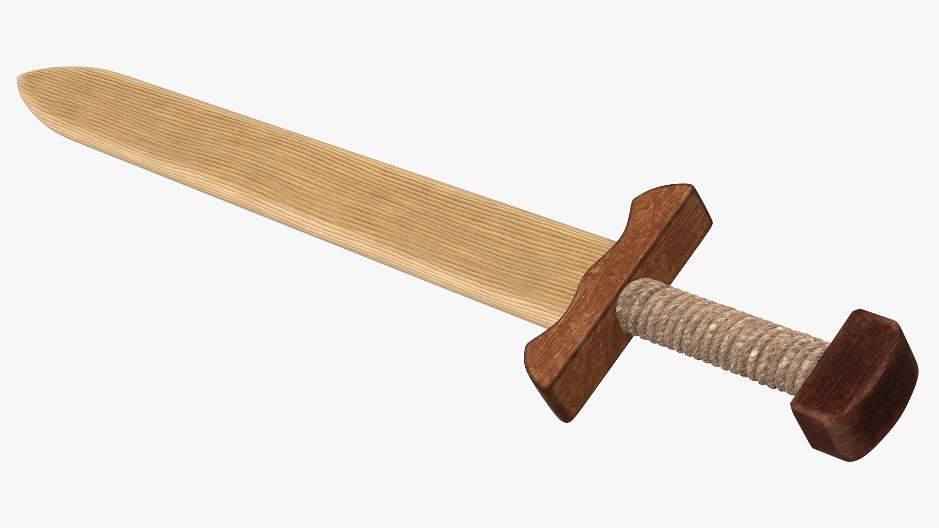 Toy Wooden Sword and Shield 3D