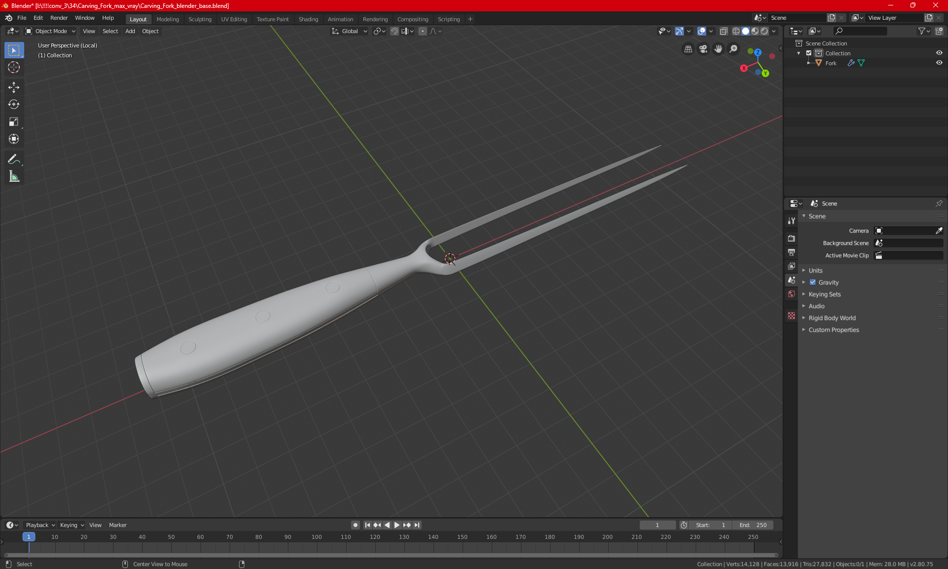 Carving Fork 3D