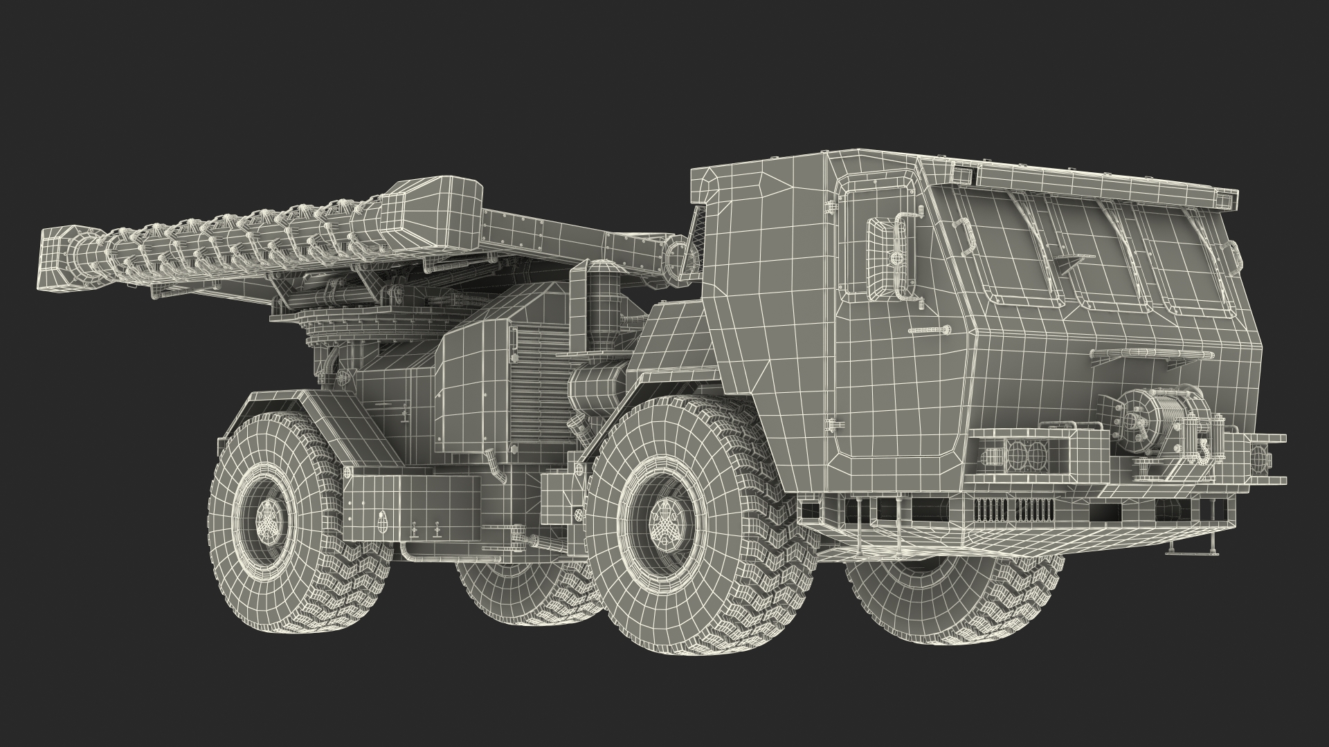 White Mine Clearing Vehicle Hydrema 910 3D model