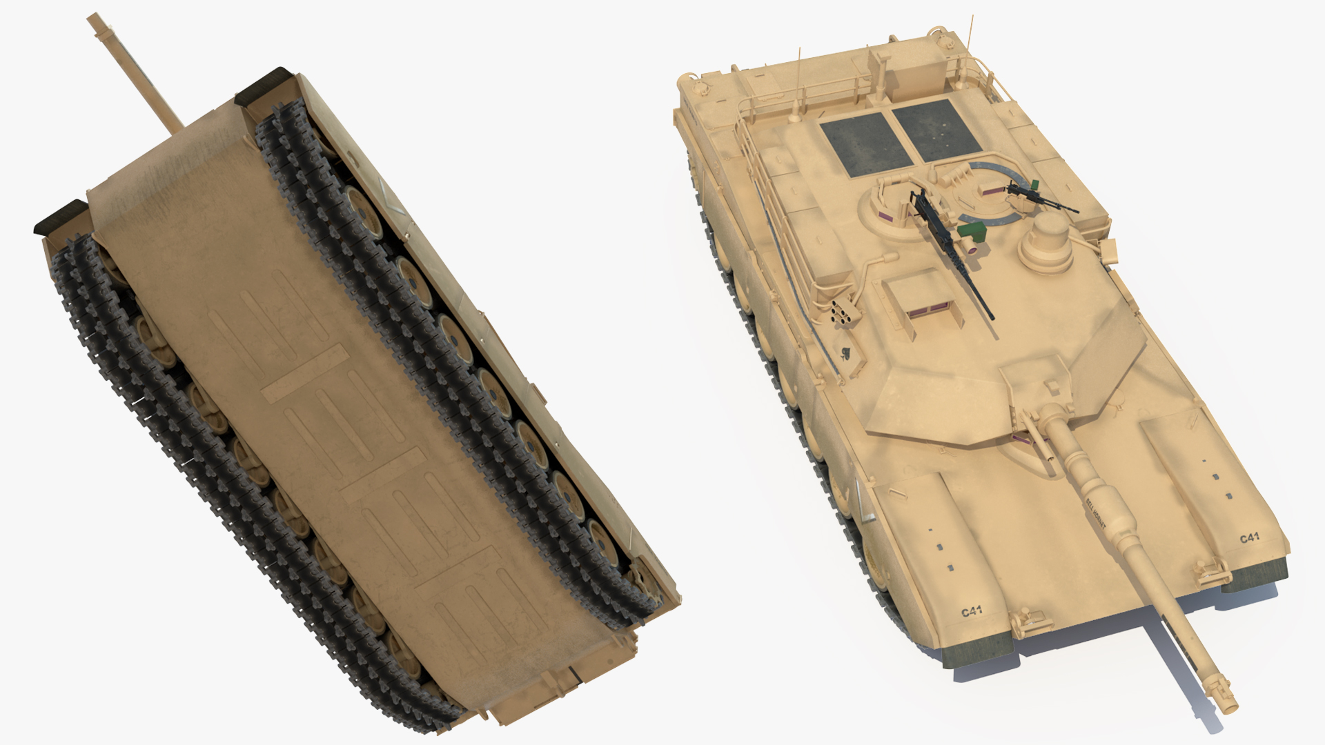 3D model M1A2 Abrams Tanks Upload on C-17 Globemaster III Rigged