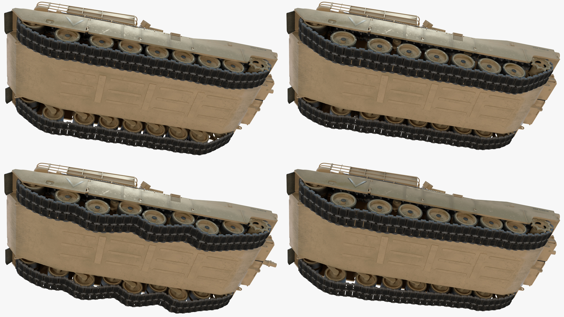 3D model M1A2 Abrams Tanks Upload on C-17 Globemaster III Rigged