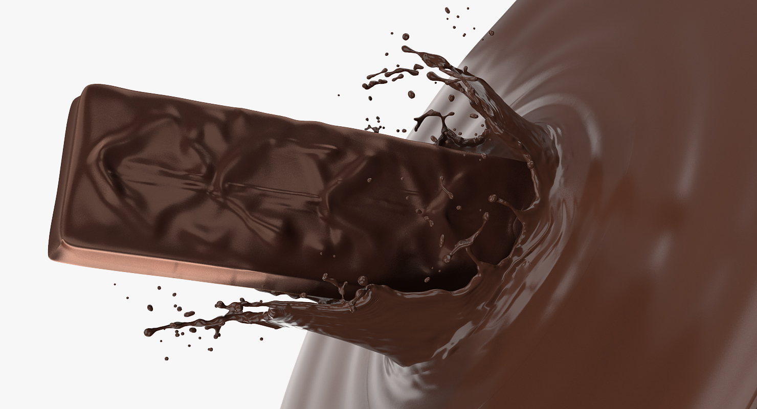 3D model Chocolate Bar Splash