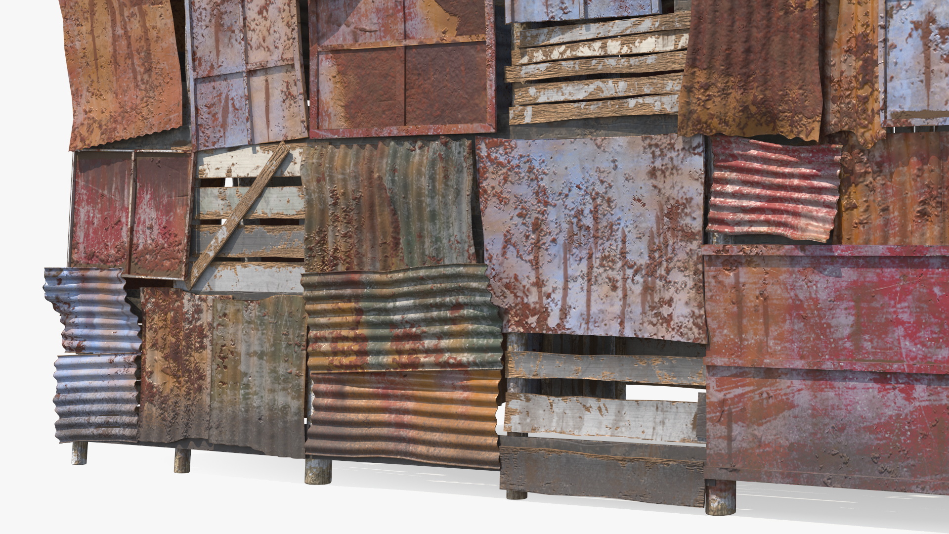 3D Rusty Sheet Metal Hut