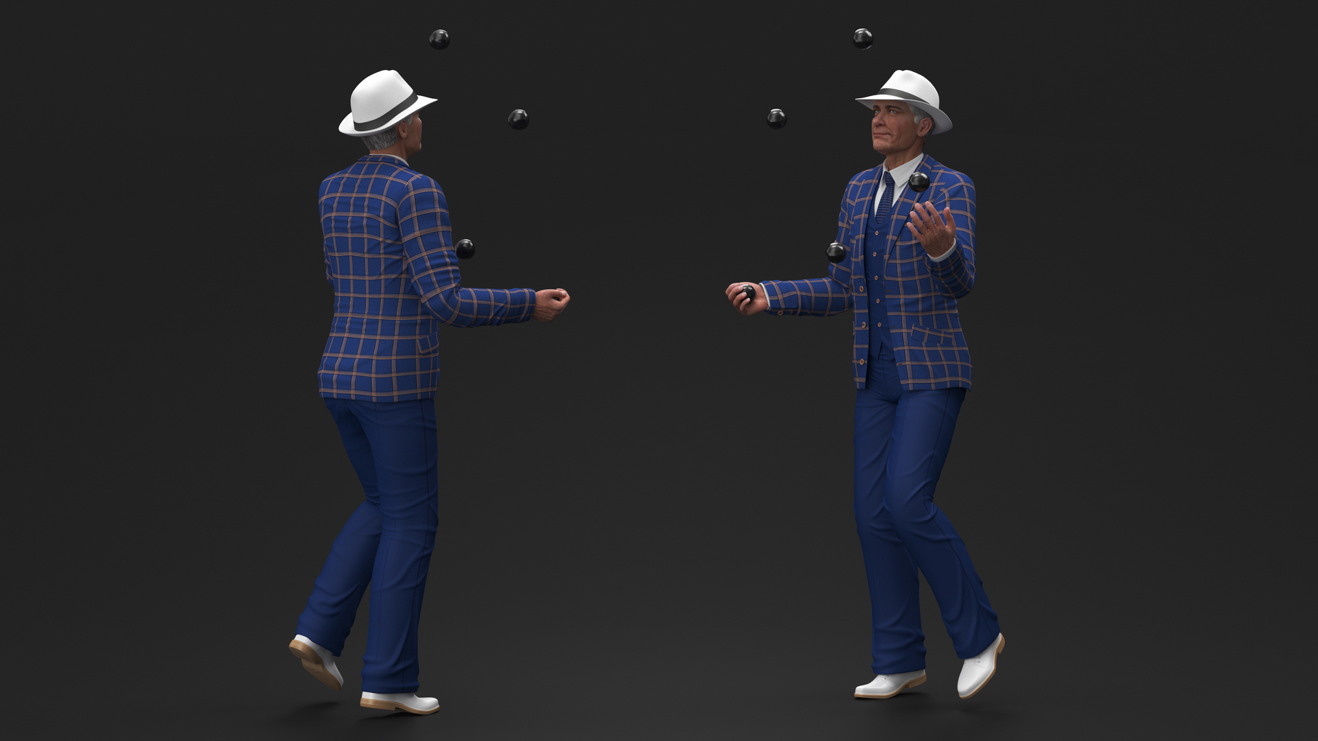 3D Juggler with Balls model