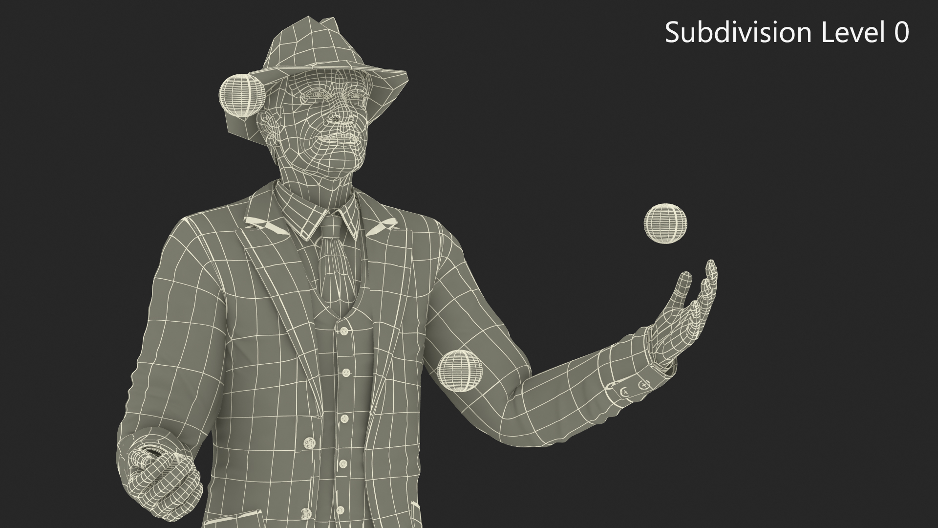 3D Juggler with Balls model