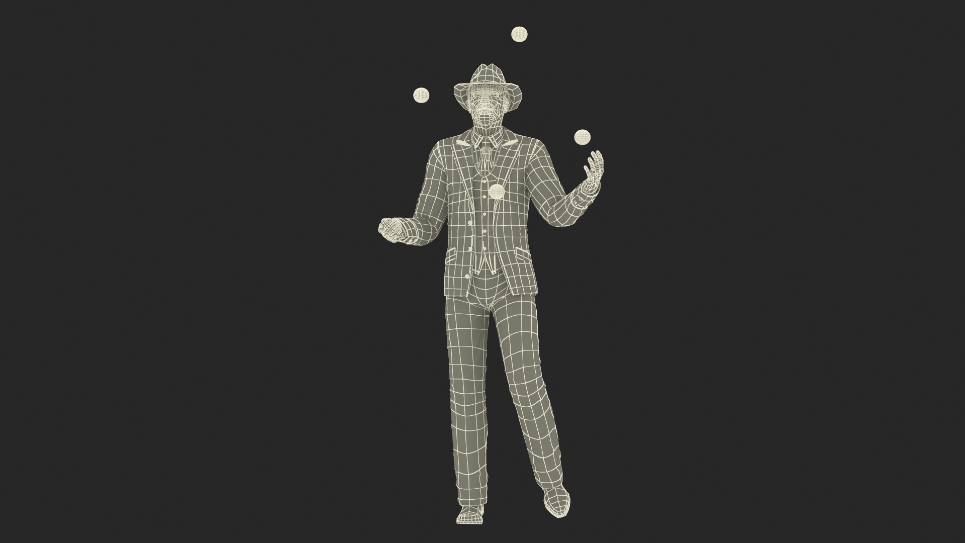 3D Juggler with Balls model