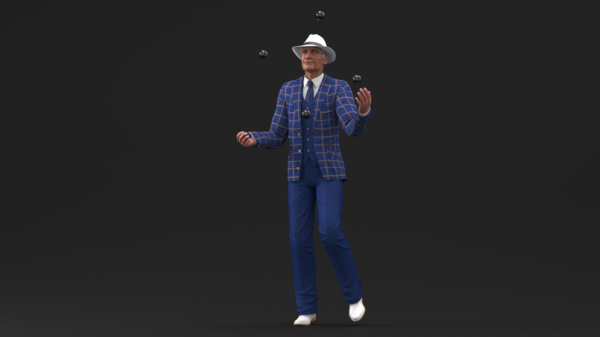 3D Juggler with Balls model