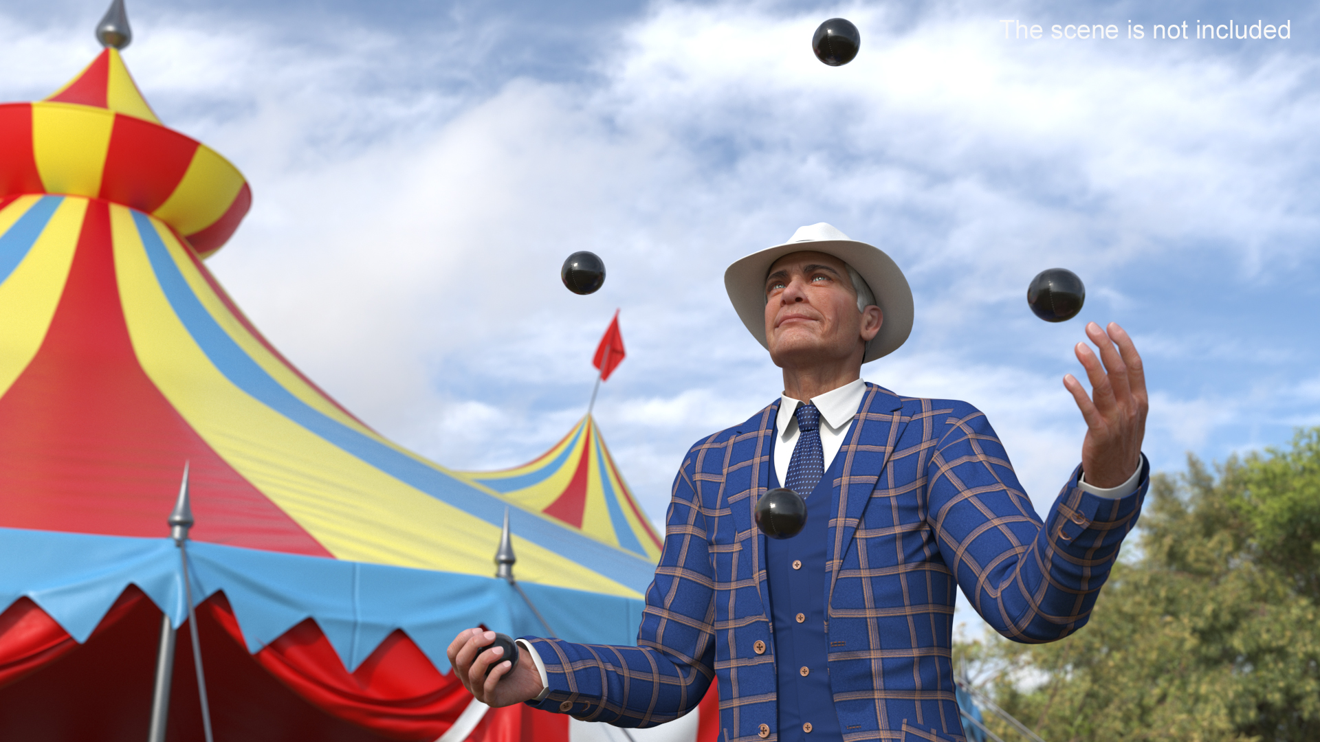 3D Juggler with Balls model