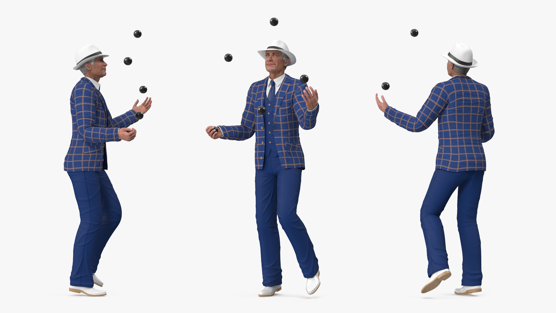 3D Juggler with Balls model