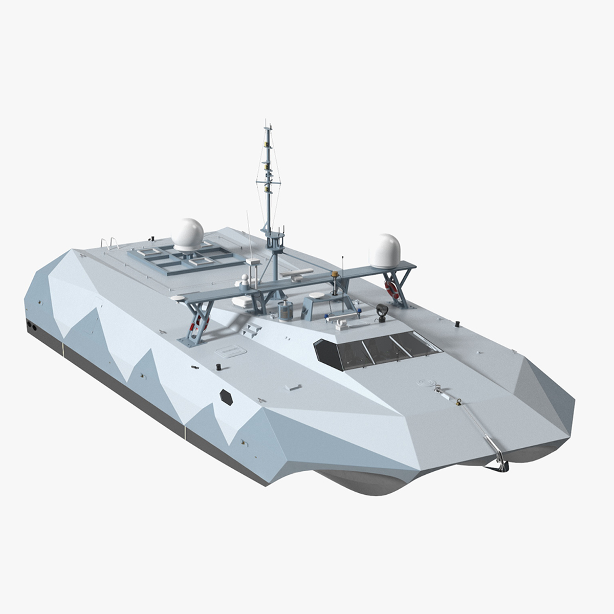 M80 Stiletto Stealth Naval Ship Rigged for Cinema 4D 3D