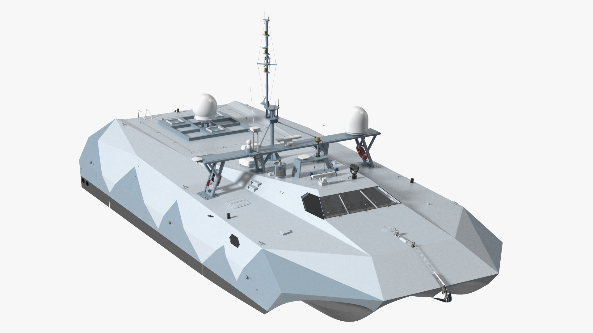 M80 Stiletto Stealth Naval Ship Rigged for Cinema 4D 3D