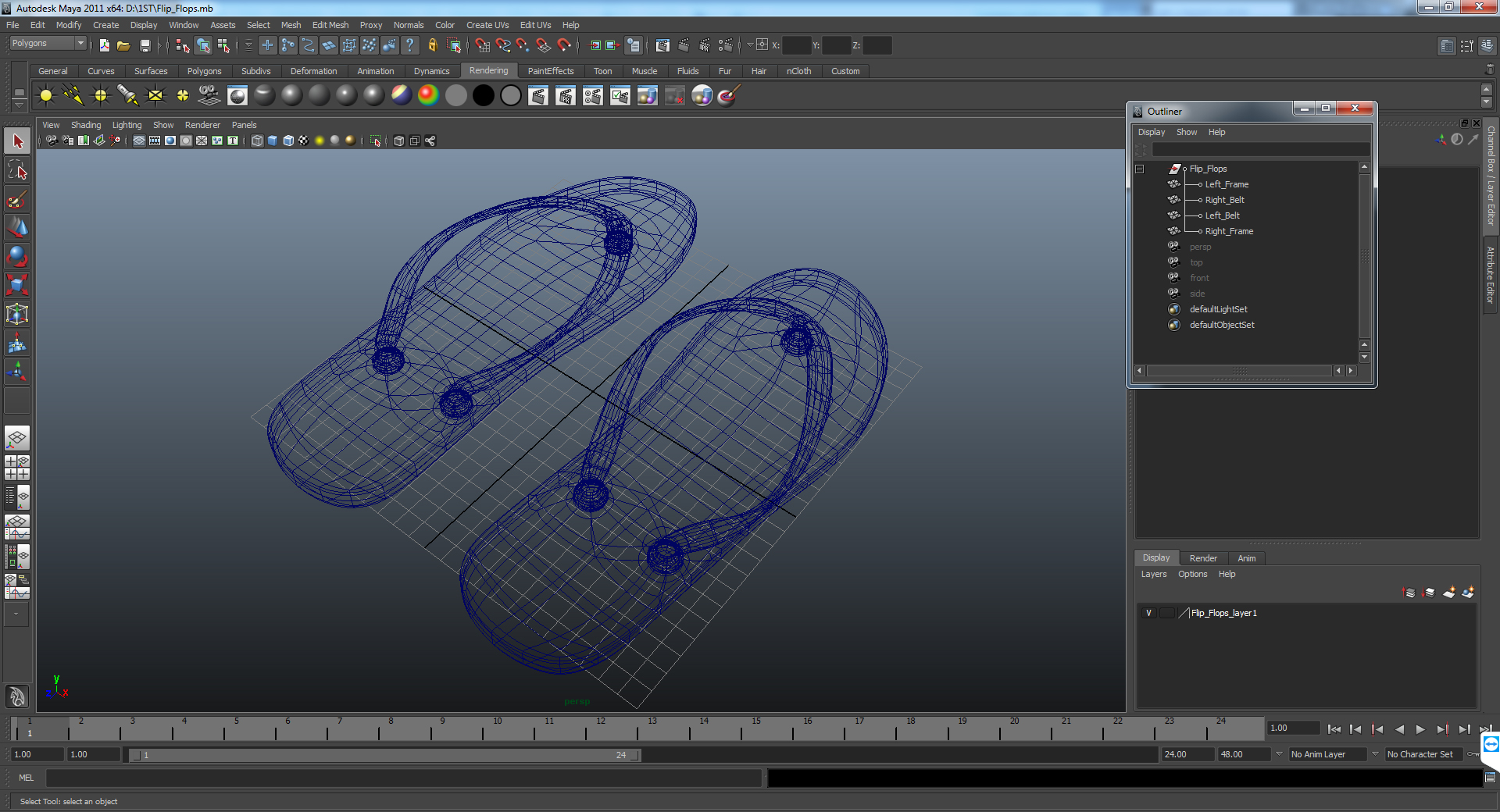 3D model Flip Flops