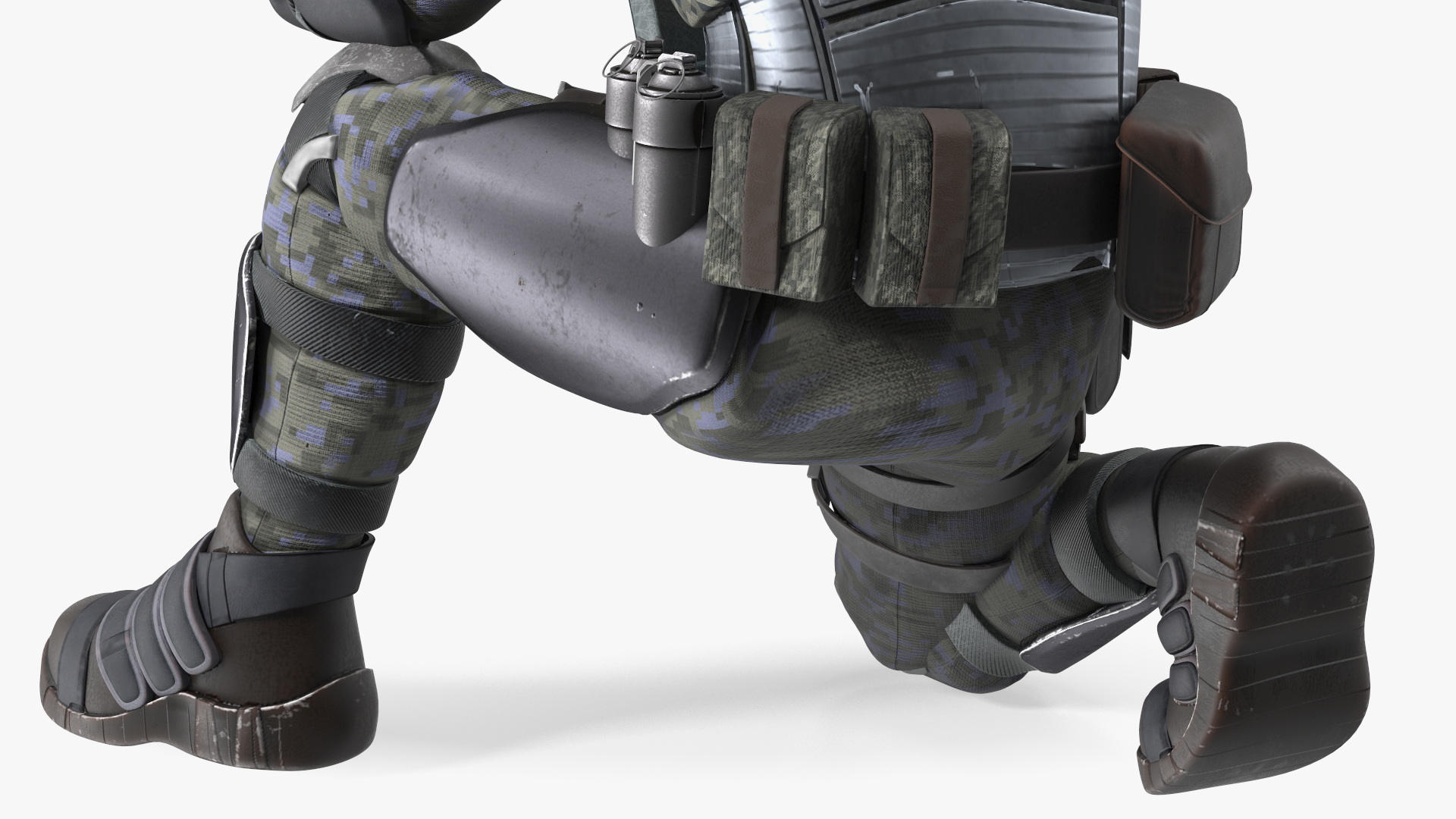 3D Concept Futuristic Soldier Aiming Pose model