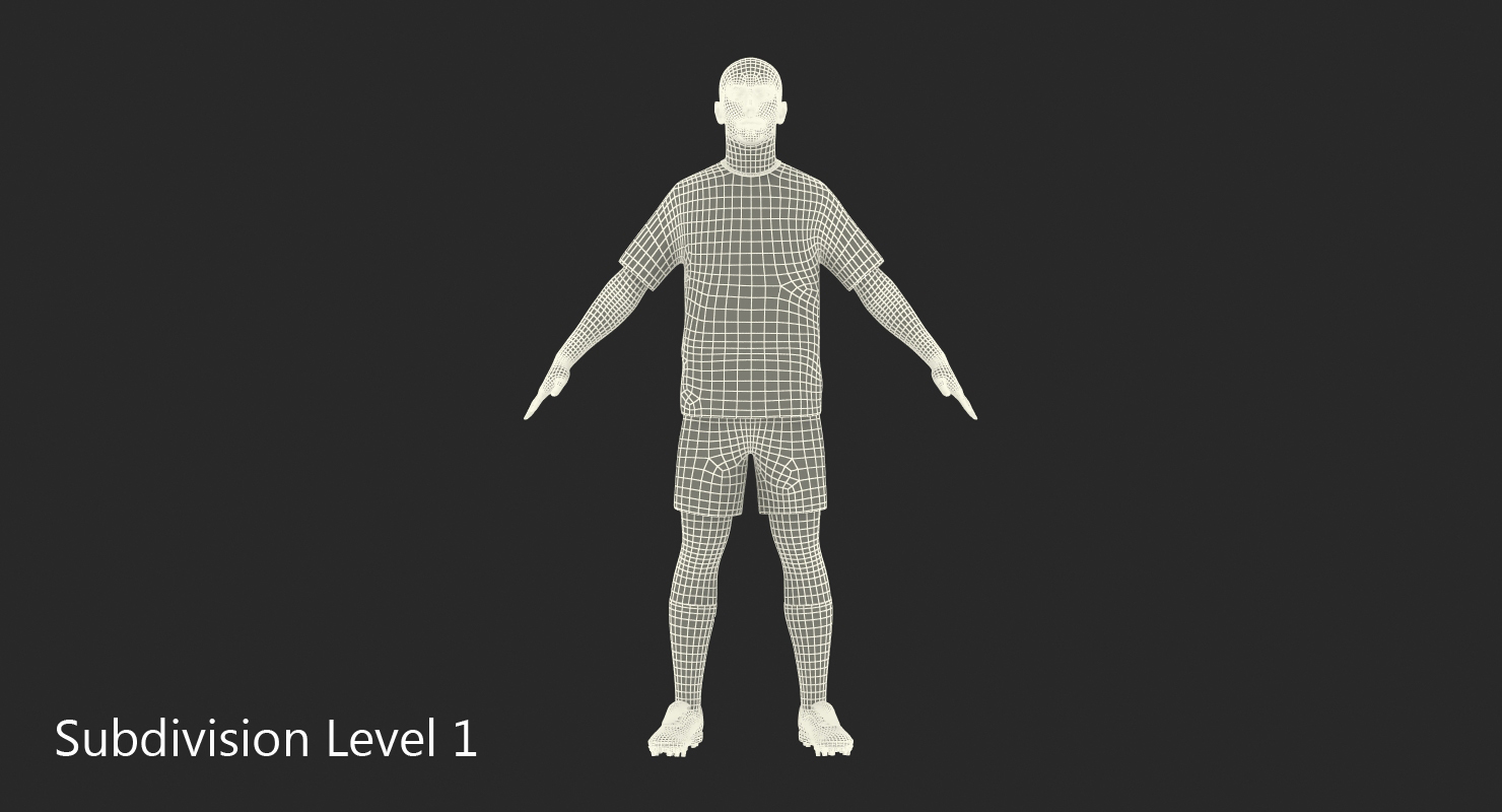 Soccer or Football Player Liverpool Rigged 3D