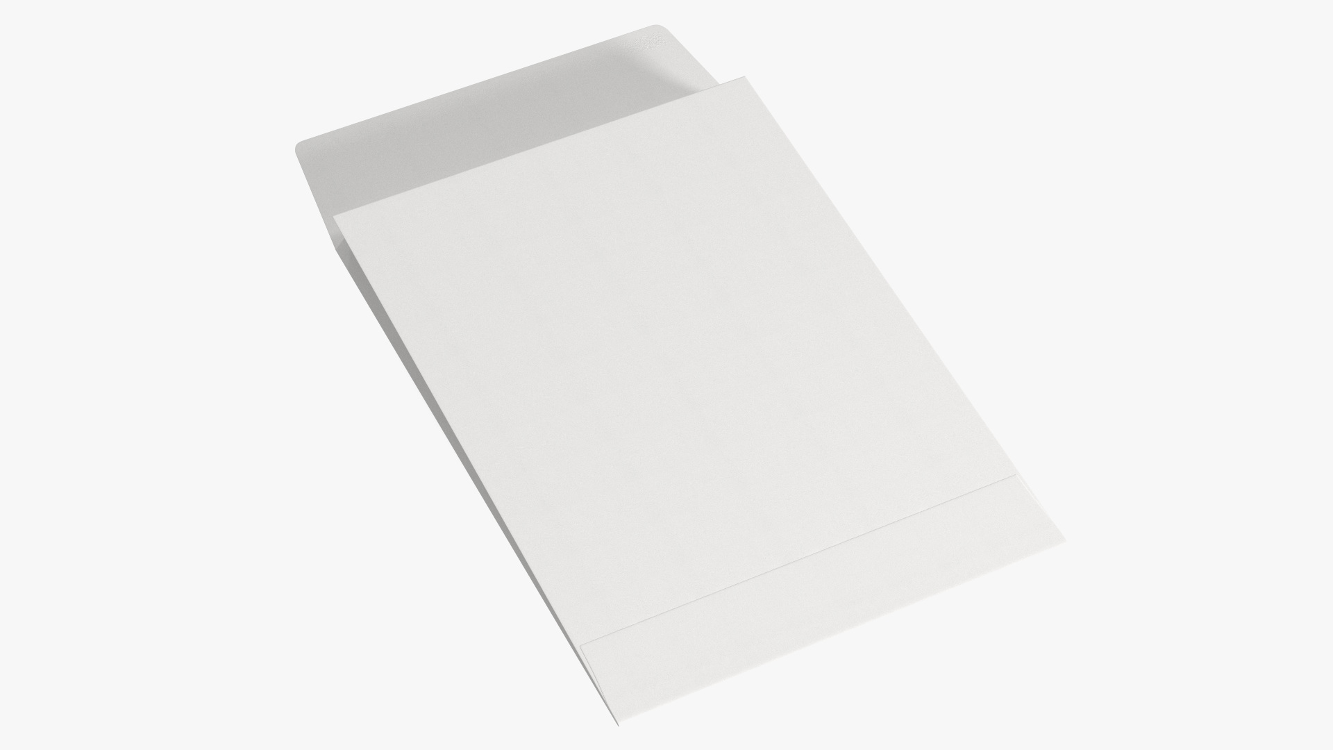 3D White Gusset Envelope Rigged model