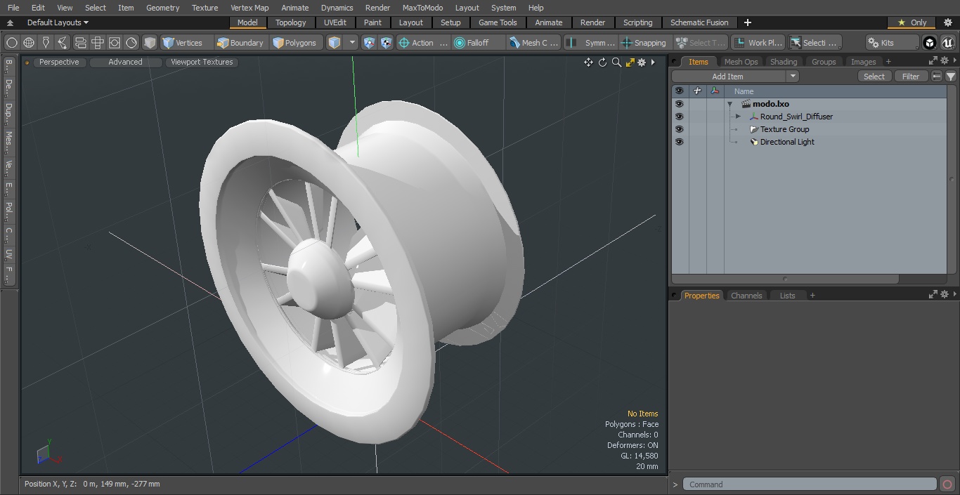 3D model Round Swirl Diffuser