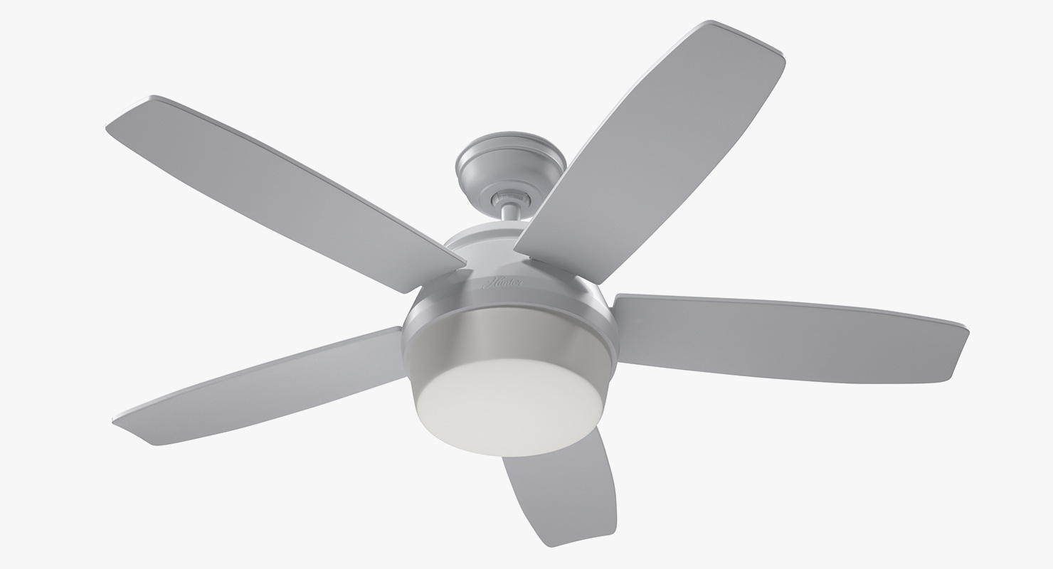 White Ceiling Fan 3D