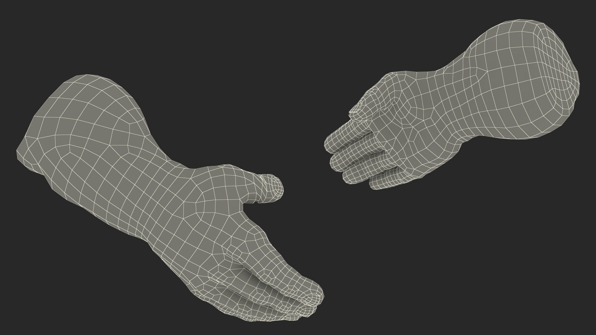 3D model Handshake Hulk Hands