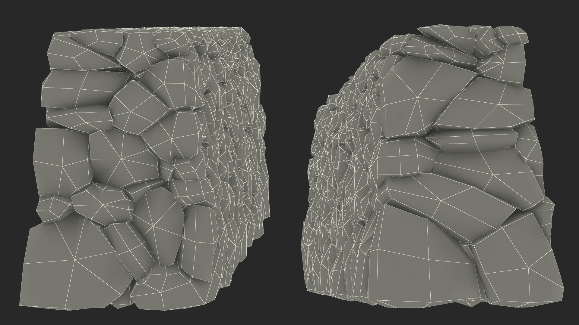 3D model Weathered Stone Wall