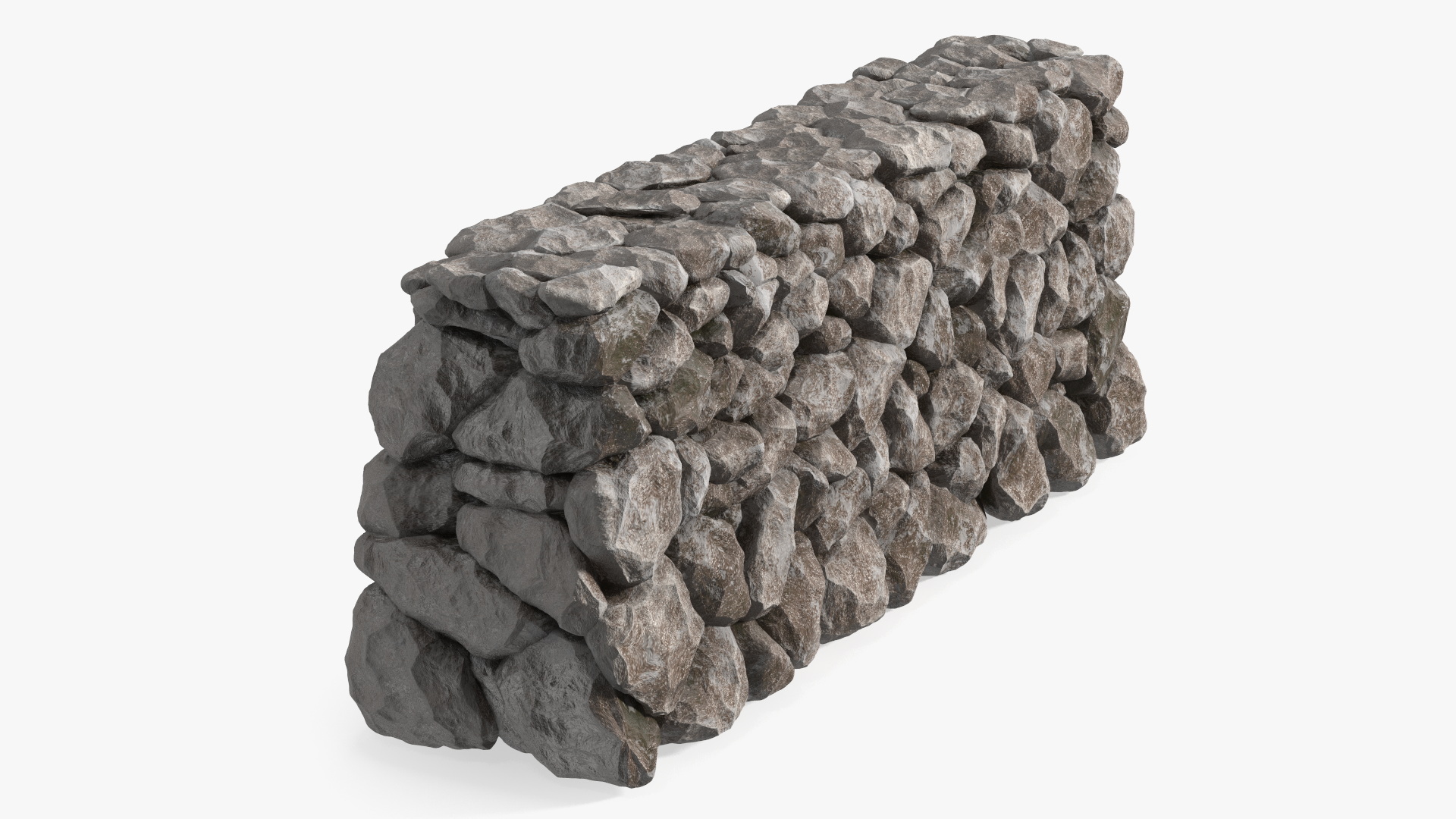 3D model Weathered Stone Wall