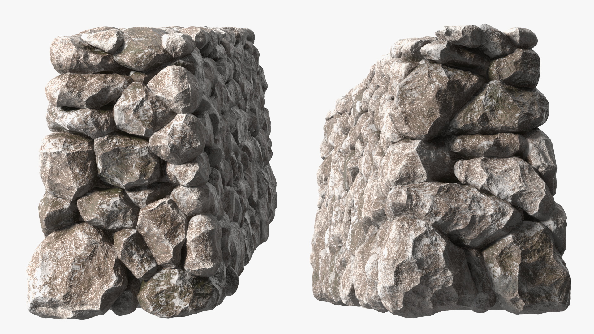 3D model Weathered Stone Wall